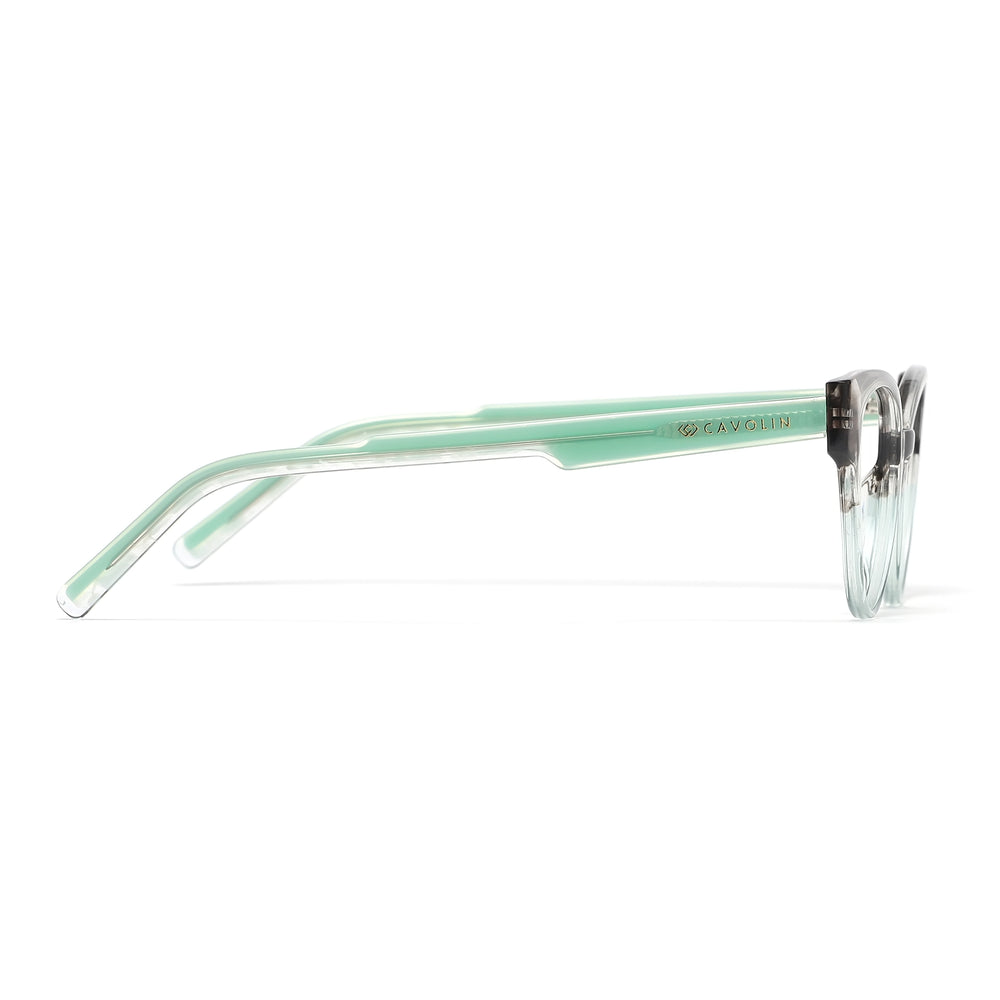 Cavolin Grey Green Cat Eye Eyeglasses