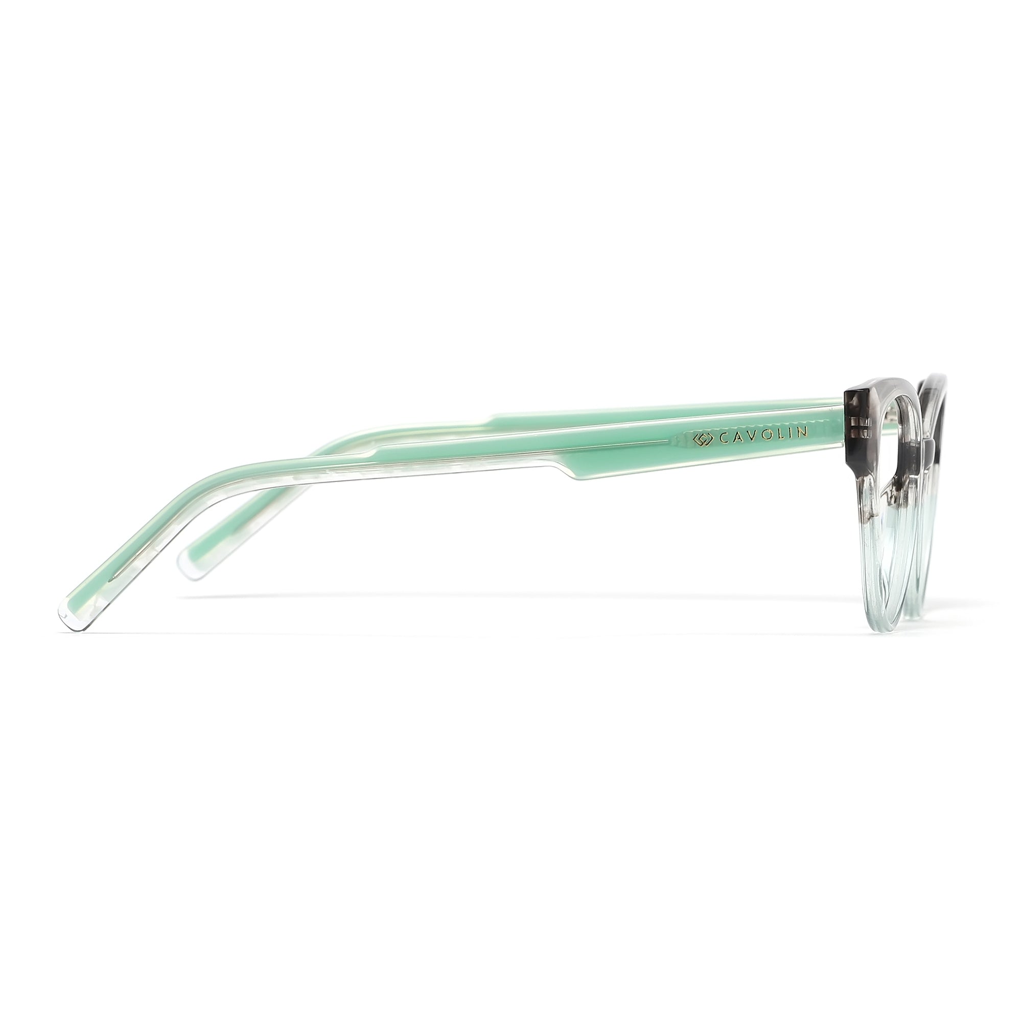 Cavolin Grey Green Cat Eye Eyeglasses