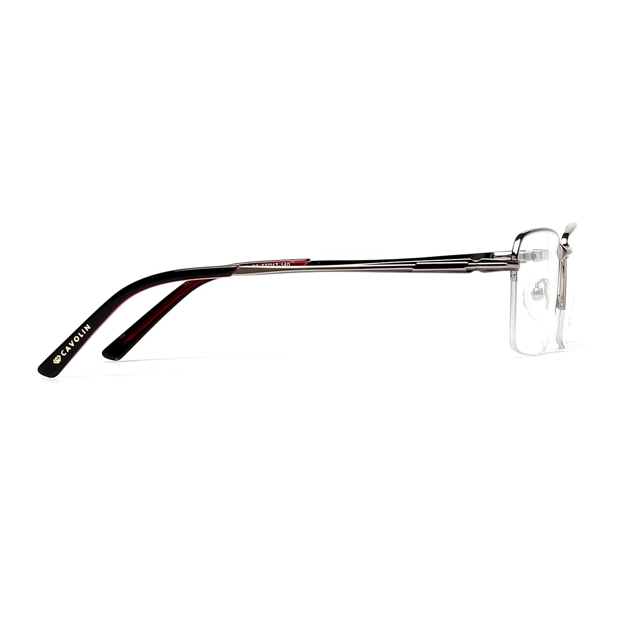 Cavolin Gun Metal Rectangle Eyeglasses