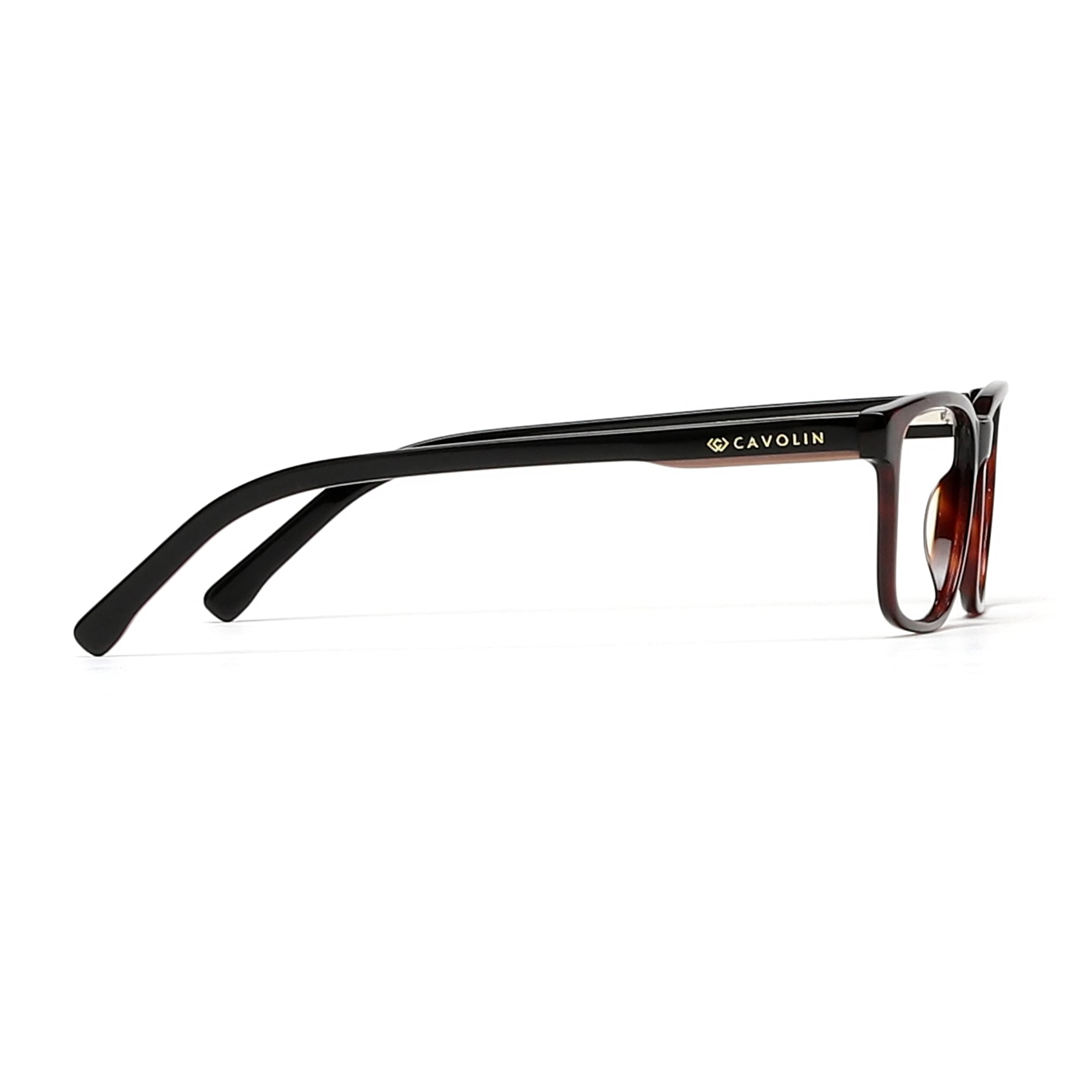 Cavolin Brown Rectangle Eyeglasses