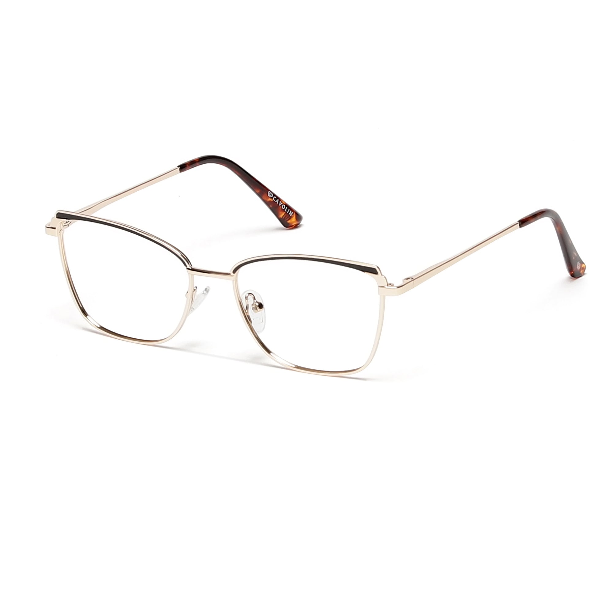 Cavolin Gold Cat Eye Eyeglasses