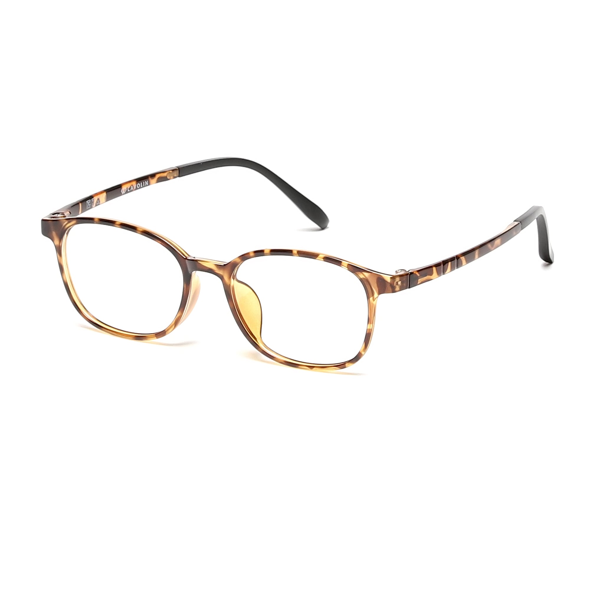 Cavolin Brown Rectangle Eyeglasses