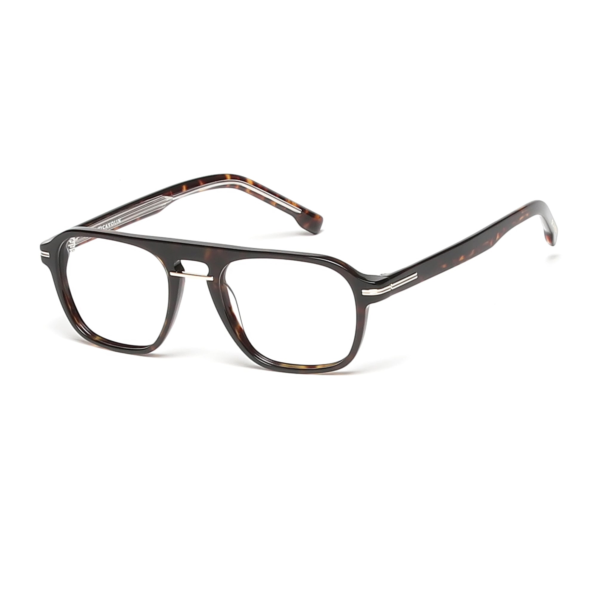 Cavolin Brown Square Eyeglasses