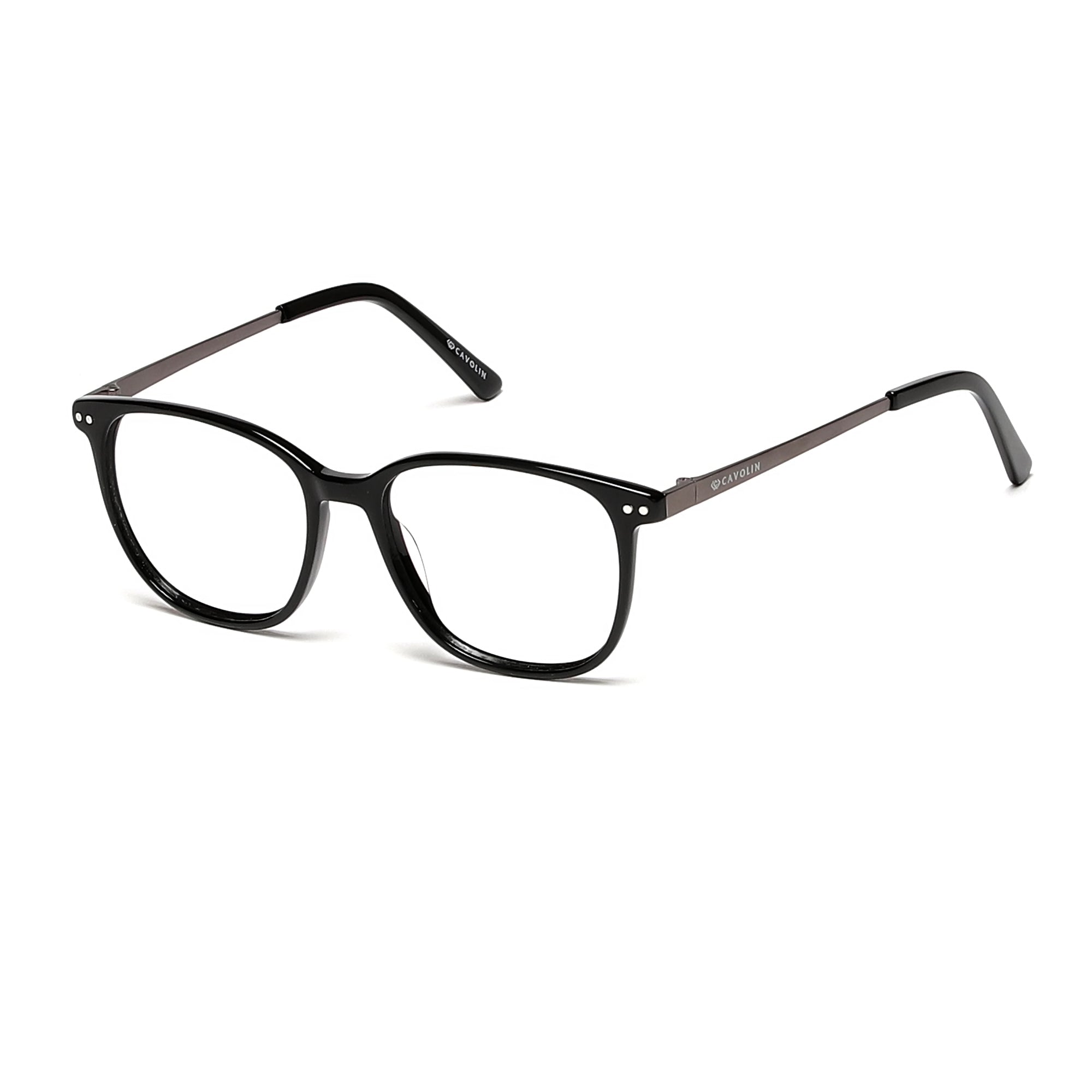 Cavolin Black Square Eyeglasses