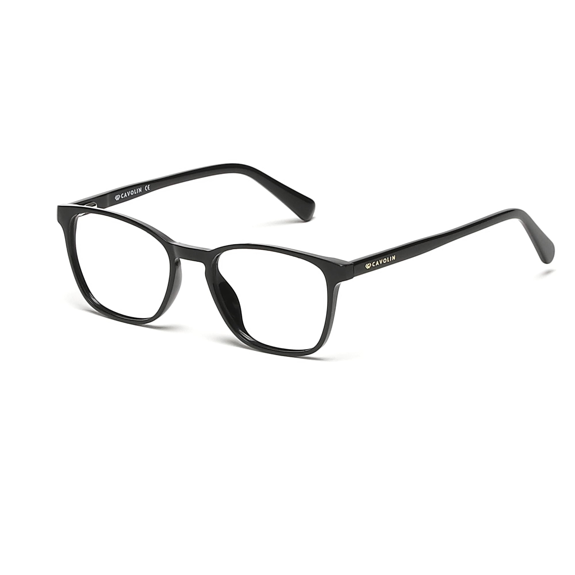 Cavolin Black Rectangle Eyeglasses