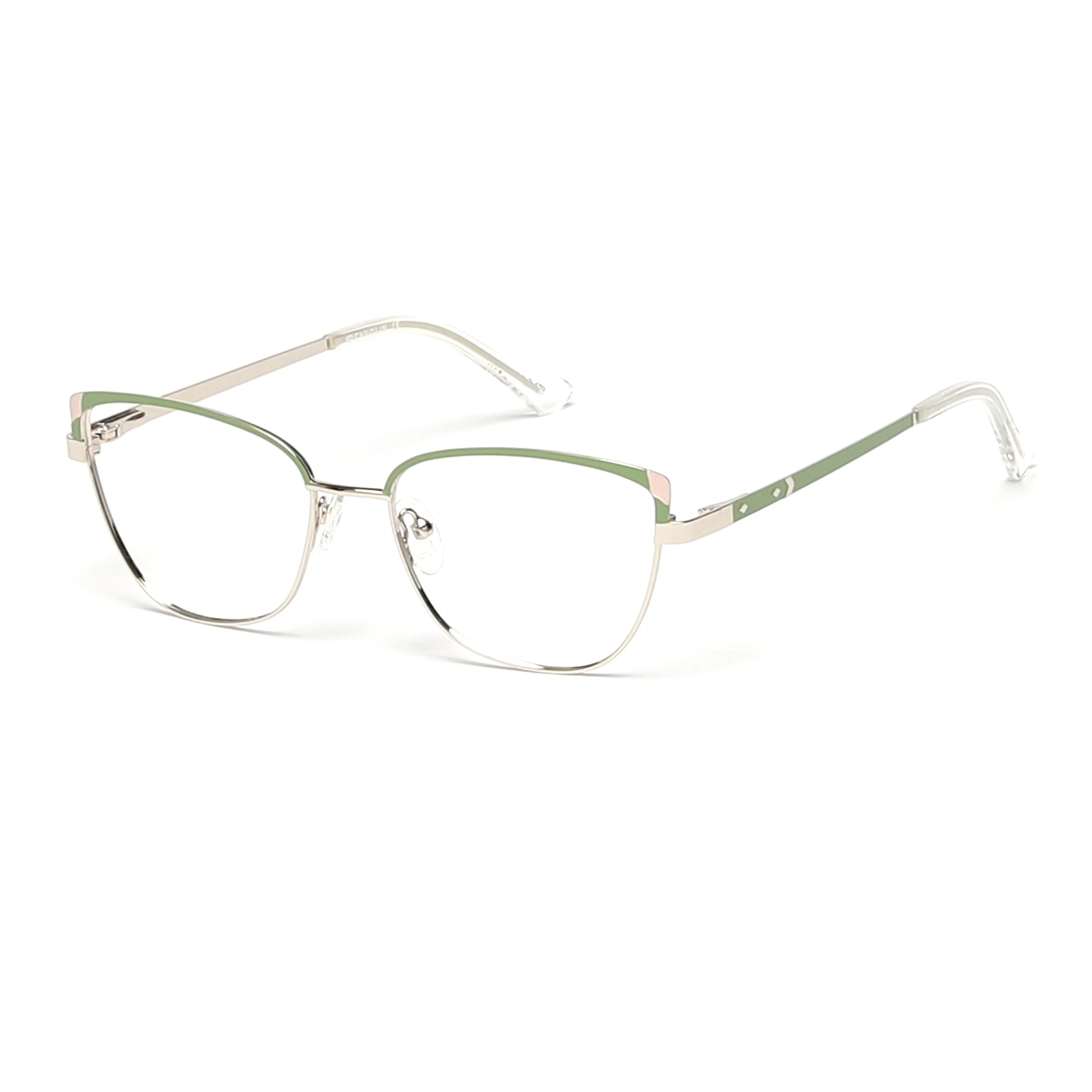 Cavolin Green Gold Cat Eye Eyeglasses