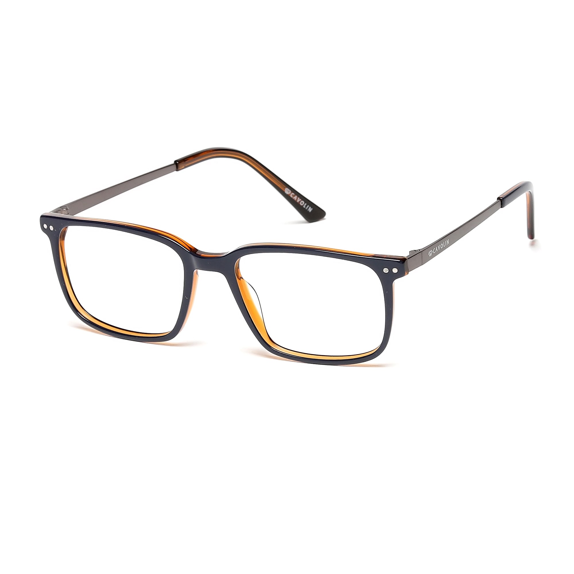 Cavolin Blue Rectangle Eyeglasses