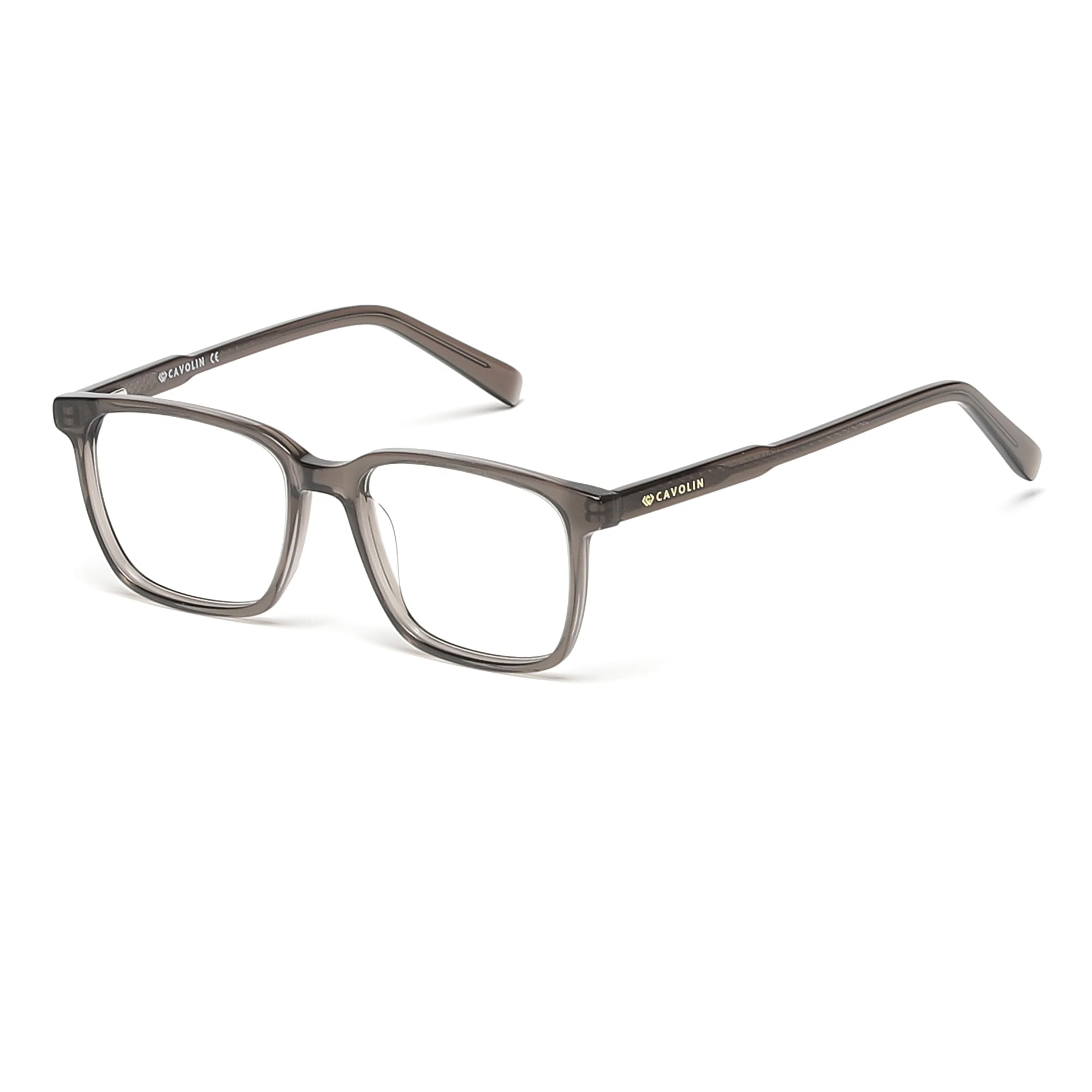 Cavolin Grey Transparent Rectangle Eyeglasses