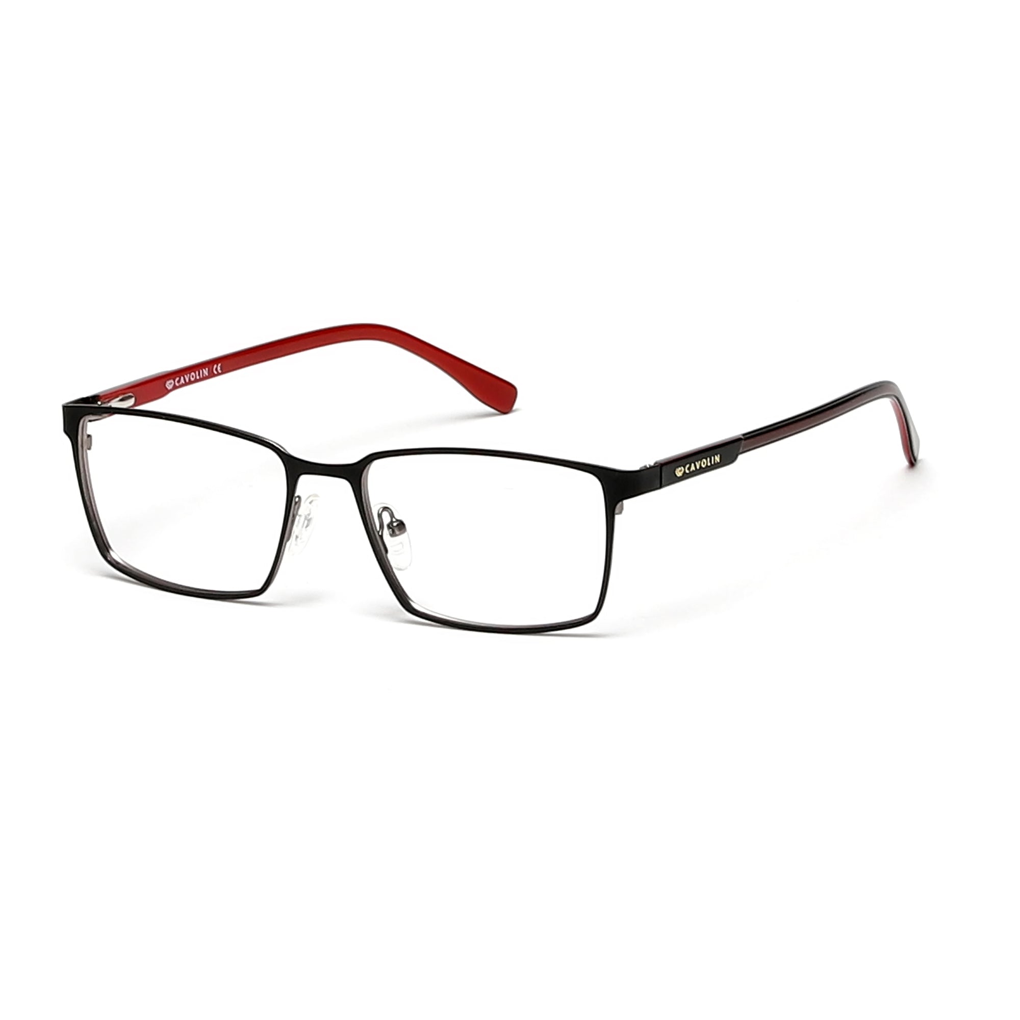 Cavolin Black Rectangle Eyeglasses