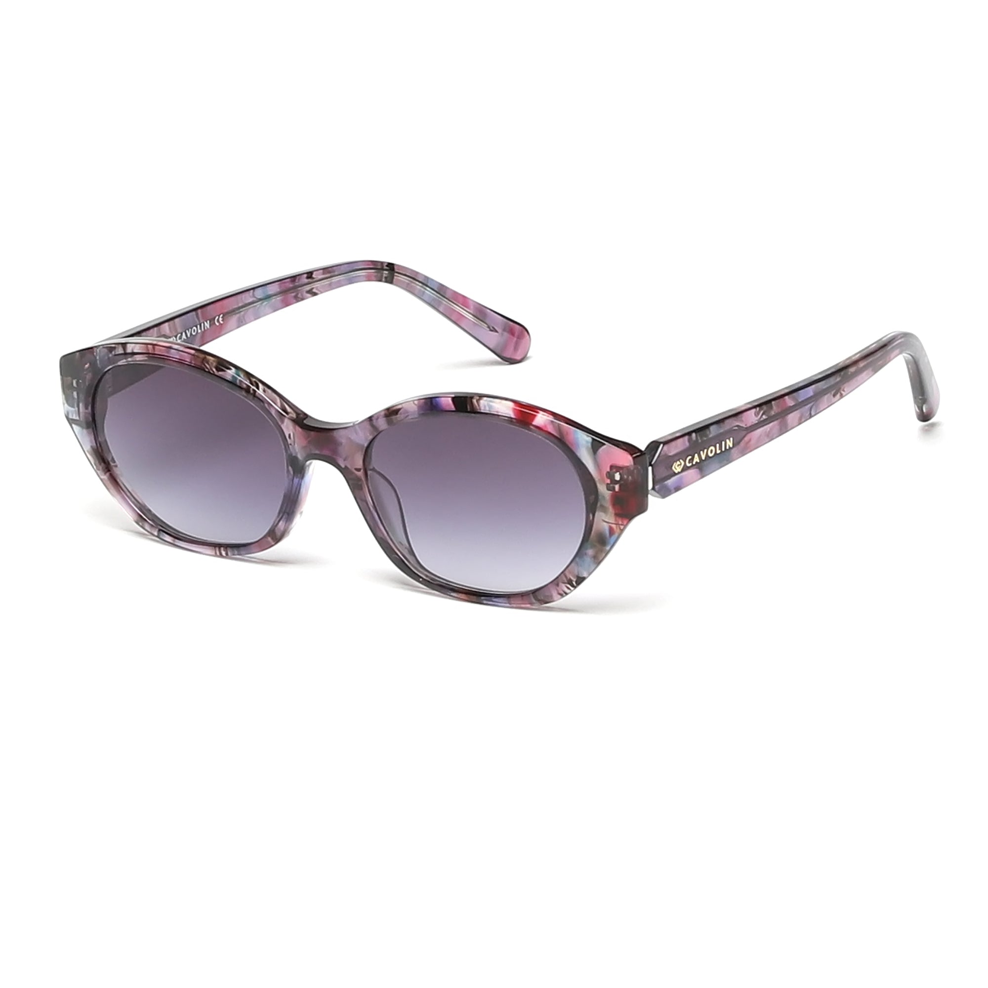 Cavolin Purple Cat Eye Sunglasses