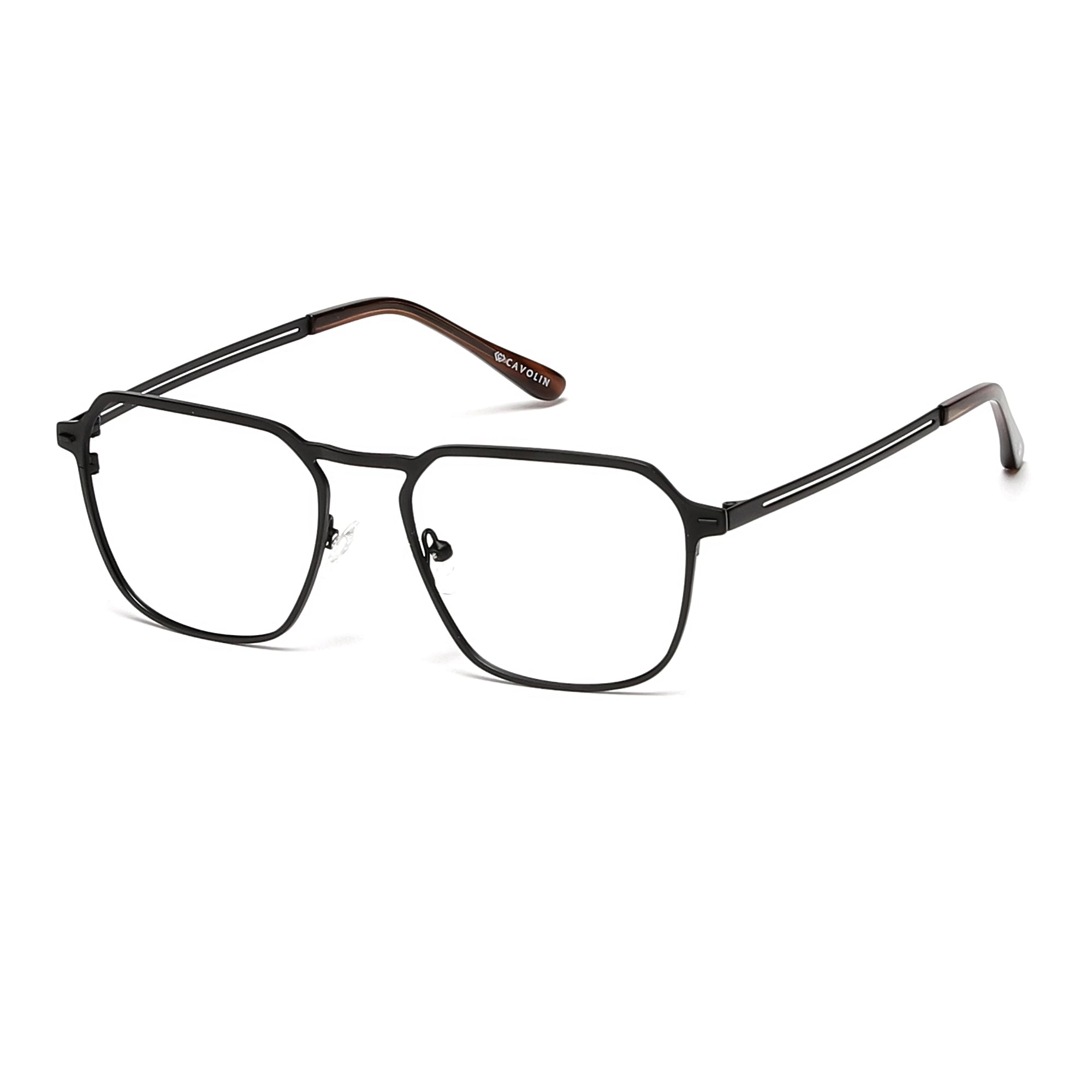 Cavolin Black Geometric Eyeglasses