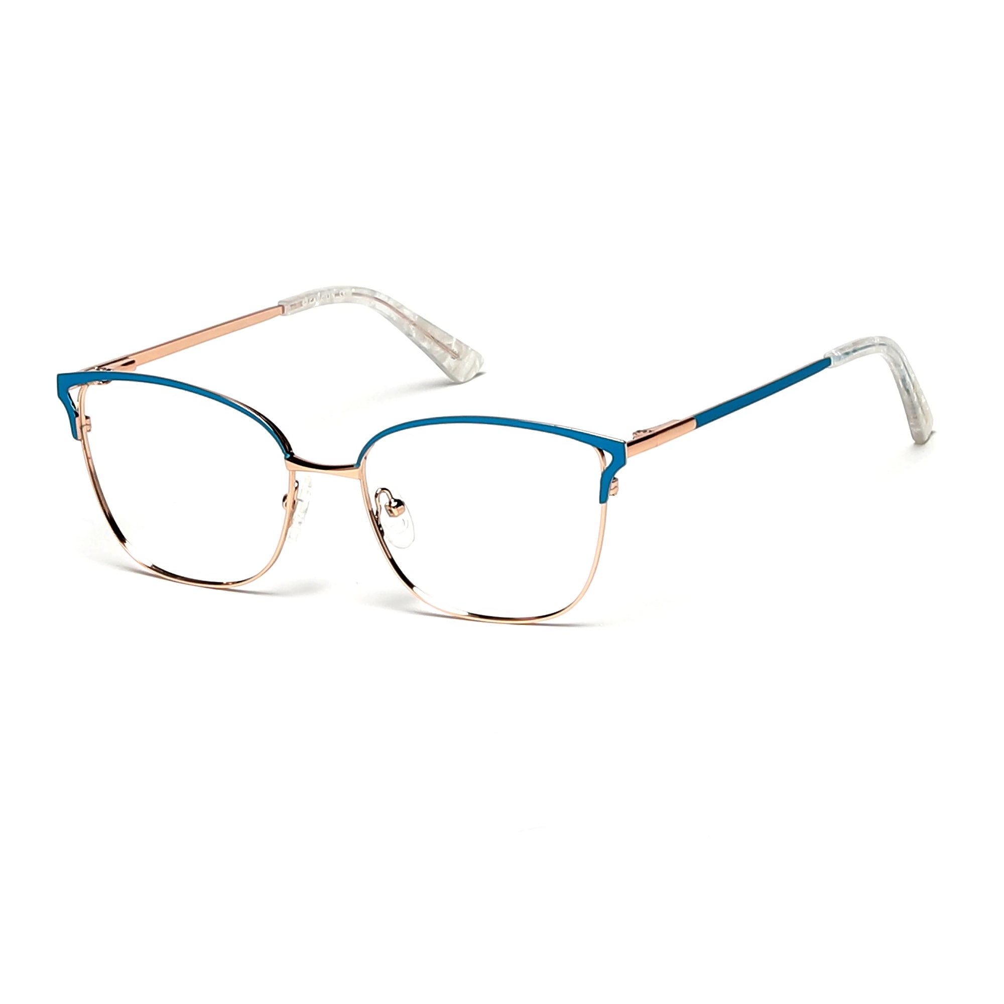 Cavolin Gold Blue Cat Eye Eyeglasses