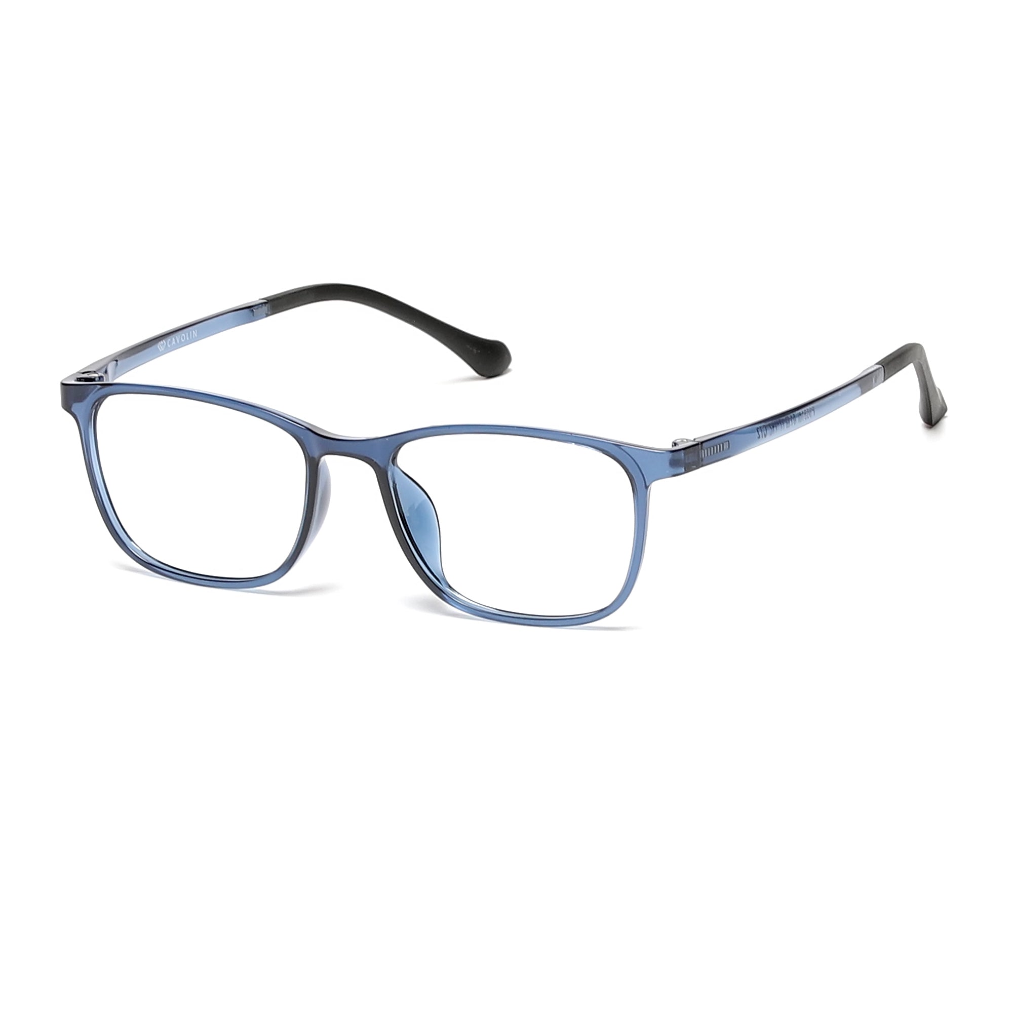 Cavolin Blue Rectangle Eyeglasses