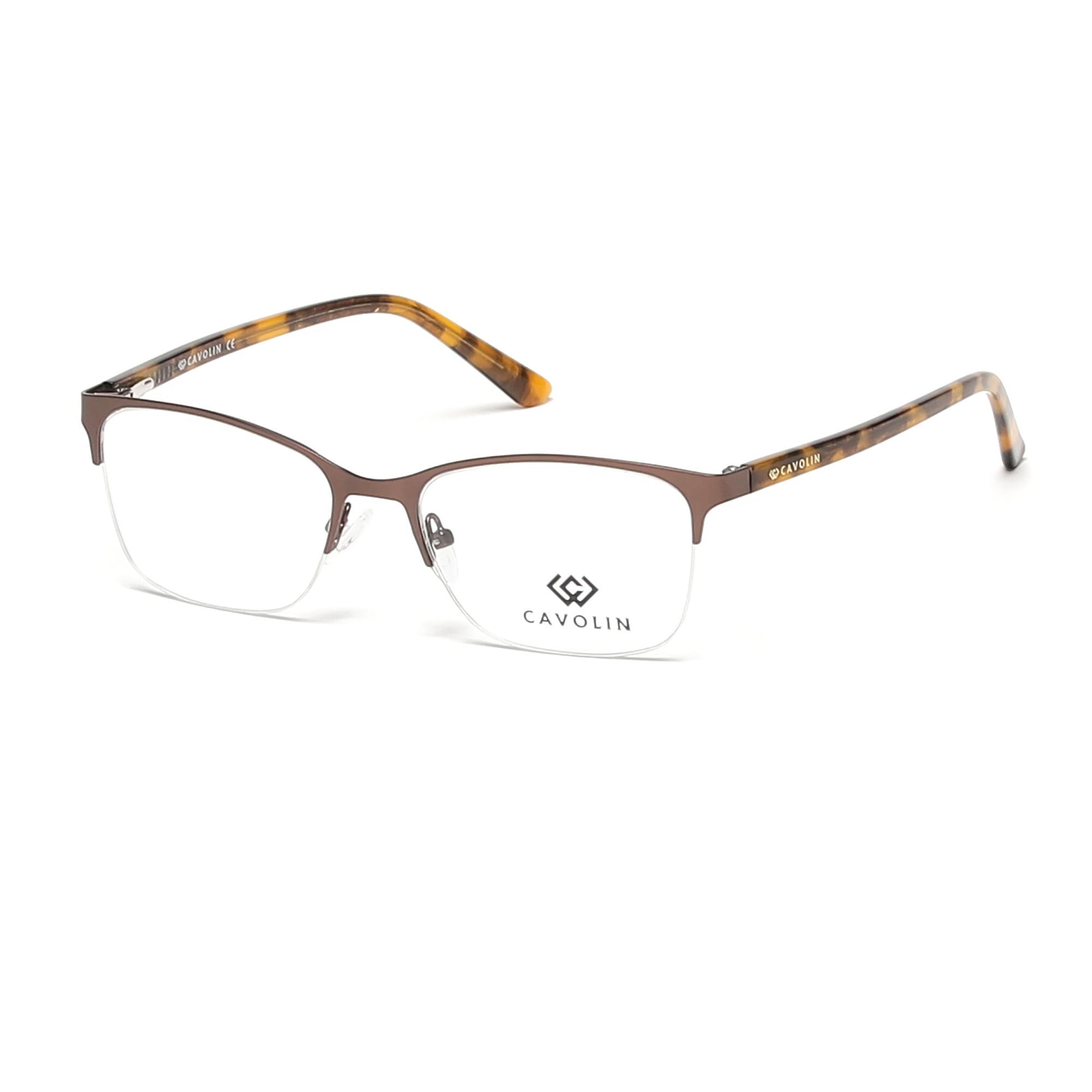 Cavolin Brown Rectangle Eyeglasses