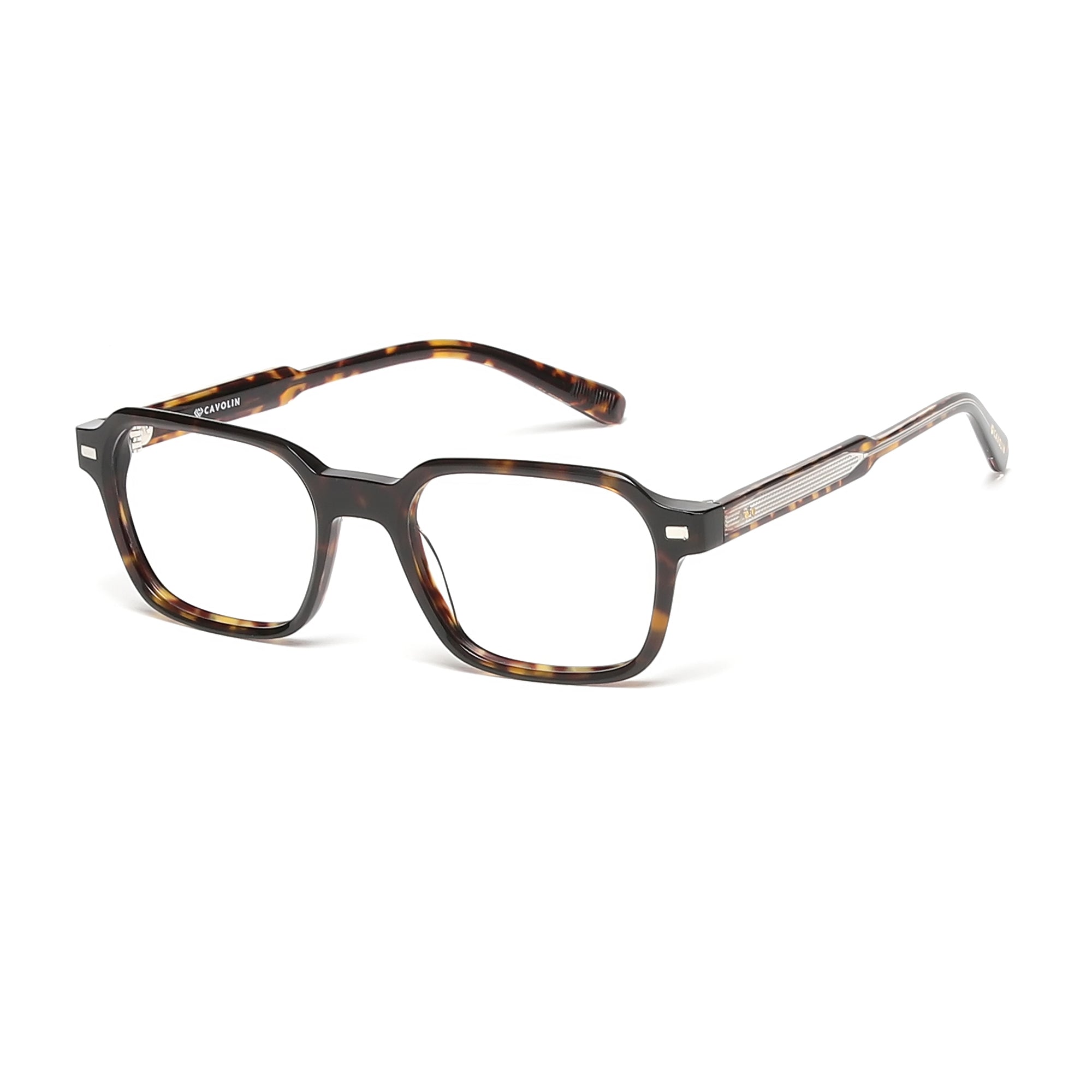 Cavolin Brown Clip On Square Eyeglasses