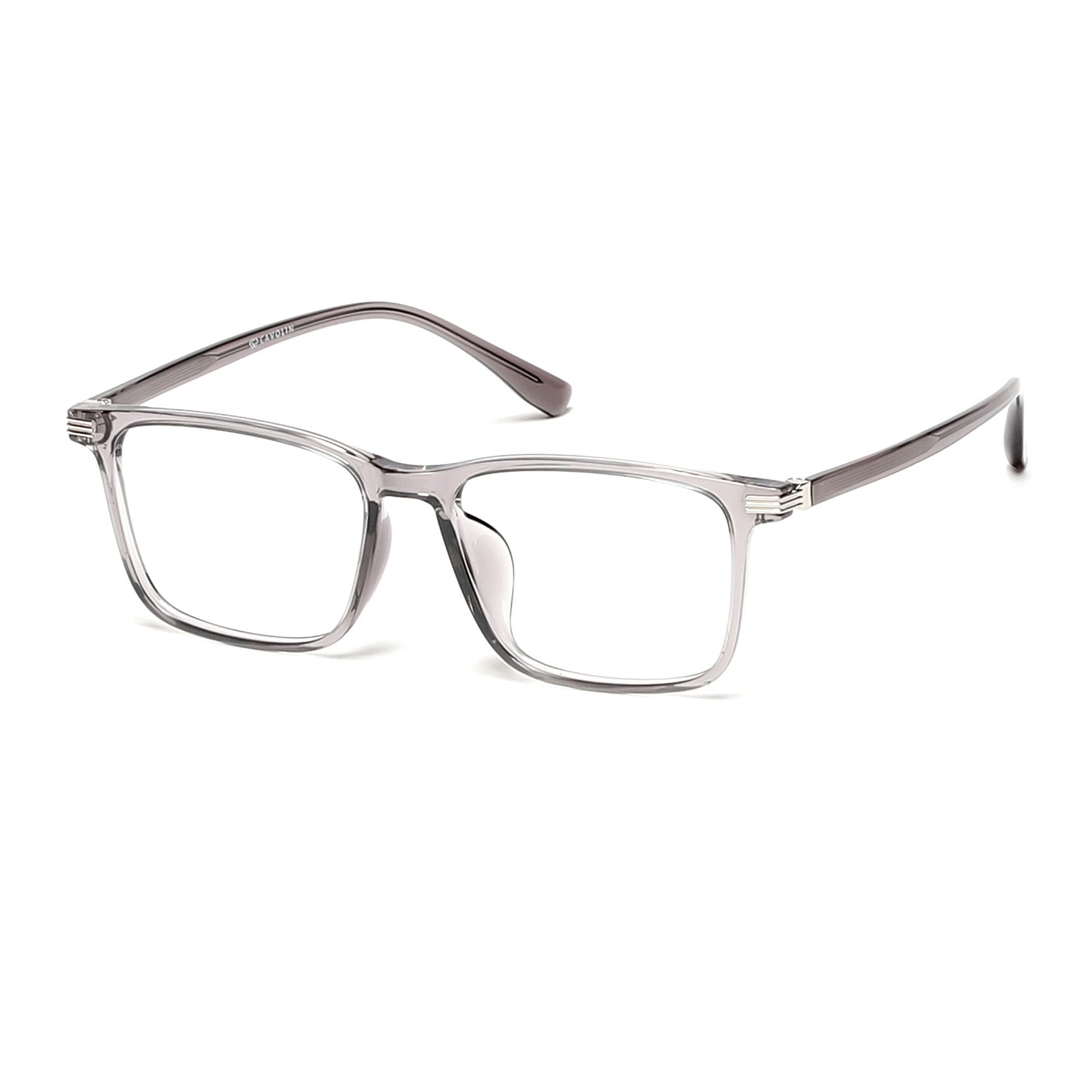 Cavolin Grey Transparent Rectangle Eyeglasses