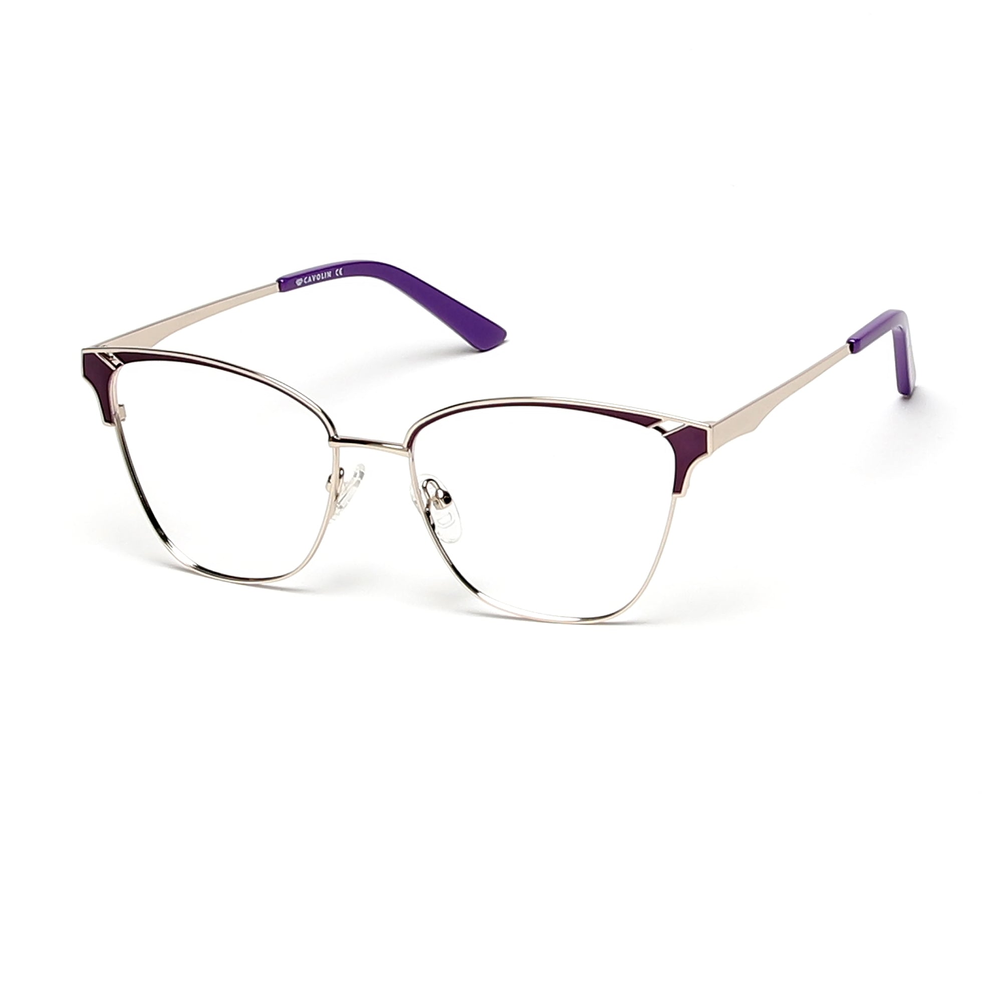 Cavolin Purple Gold Cat Eye Eyeglasses
