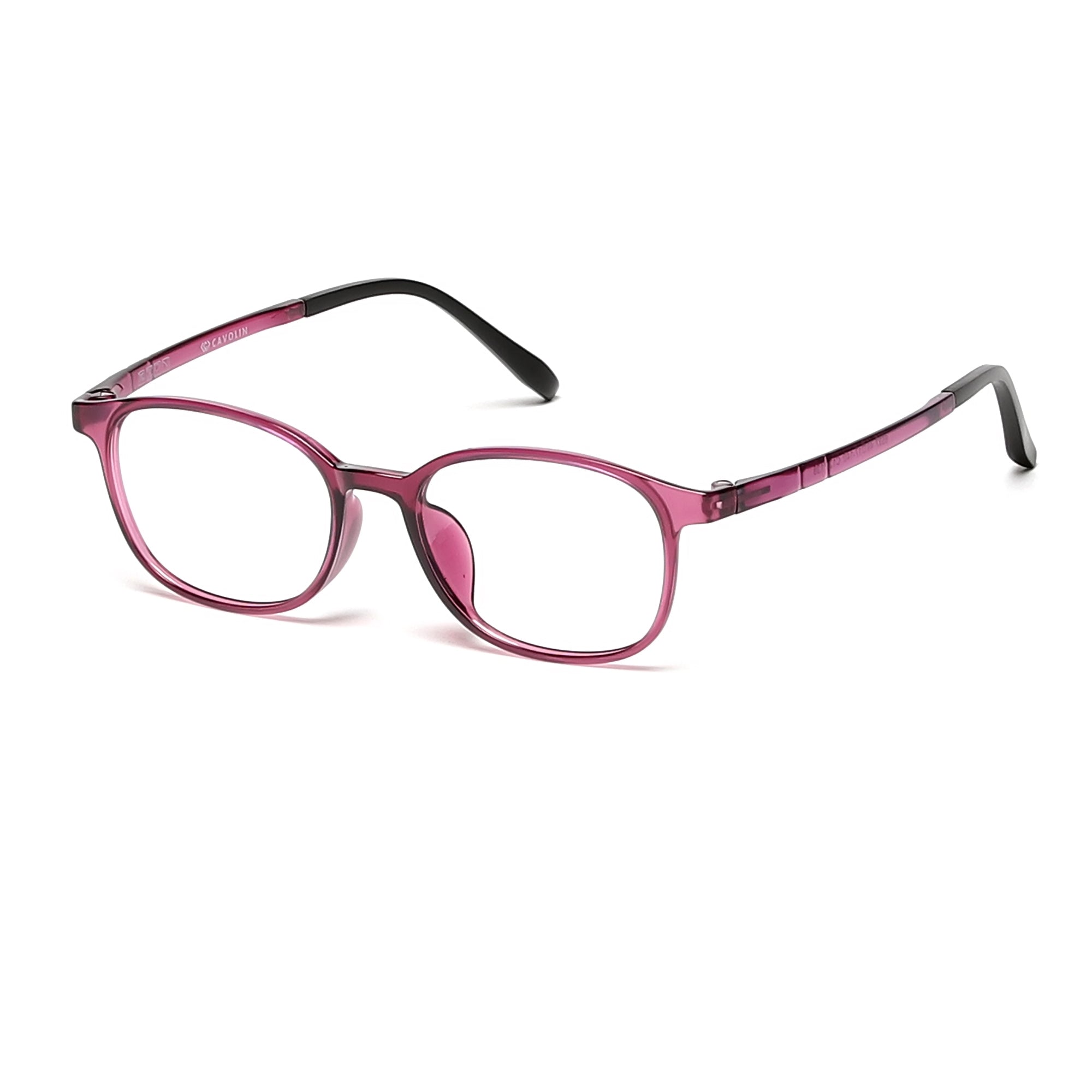 Cavolin Purple Rectangle Eyeglasses
