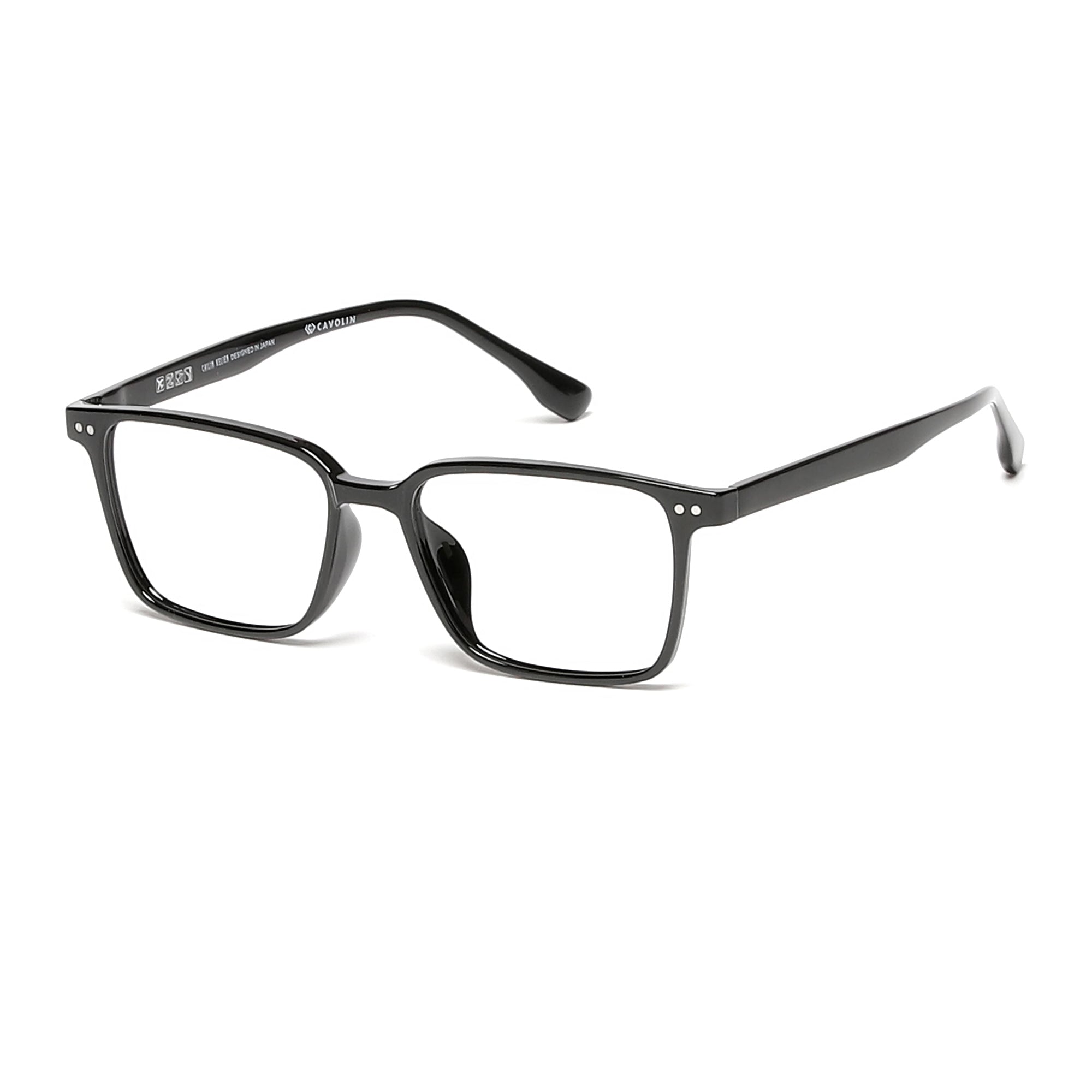 Cavolin Black Rectangle Eyeglasses