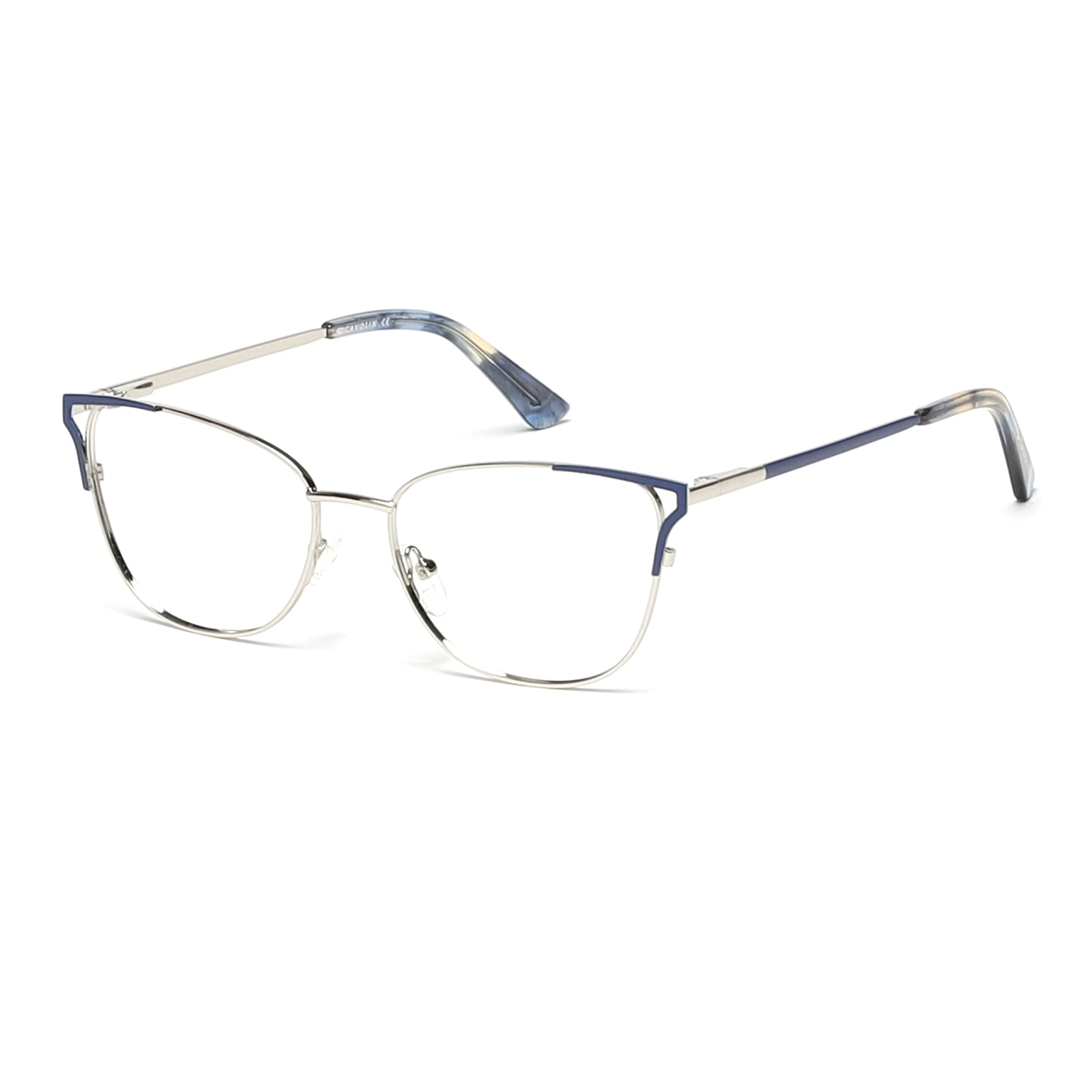 Cavolin Silver Blue Cat Eye Eyeglasses