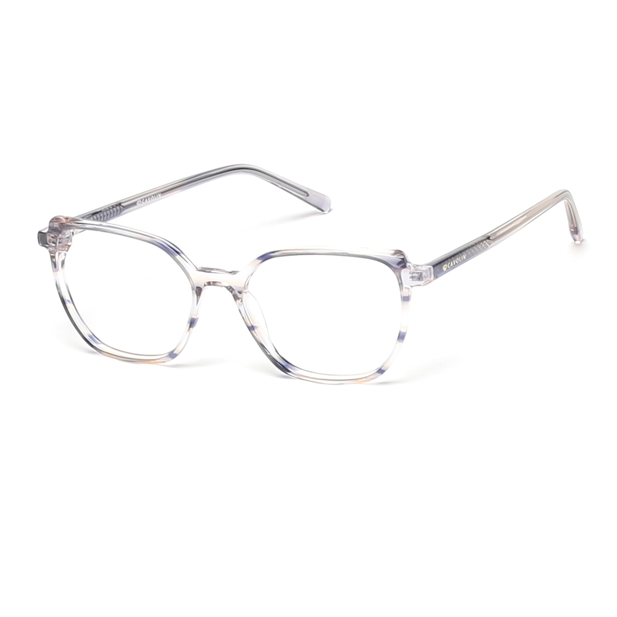 Cavolin Transparent Purple Cat Eye Eyeglasses