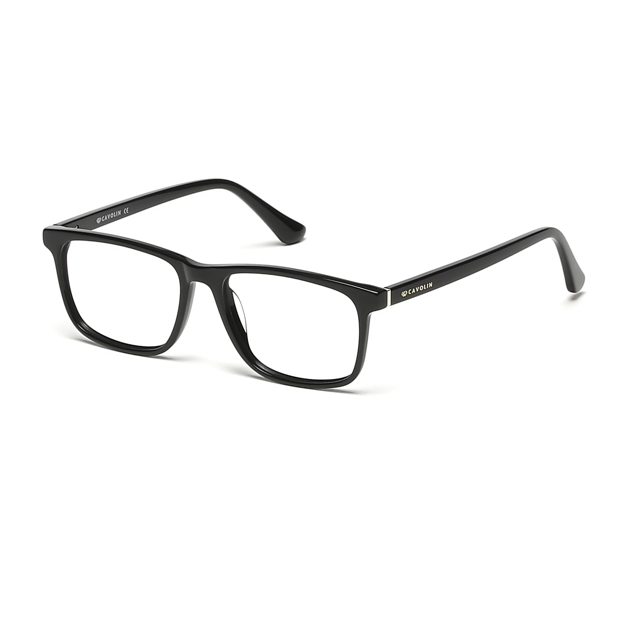 Cavolin Black Rectangle Eyeglasses