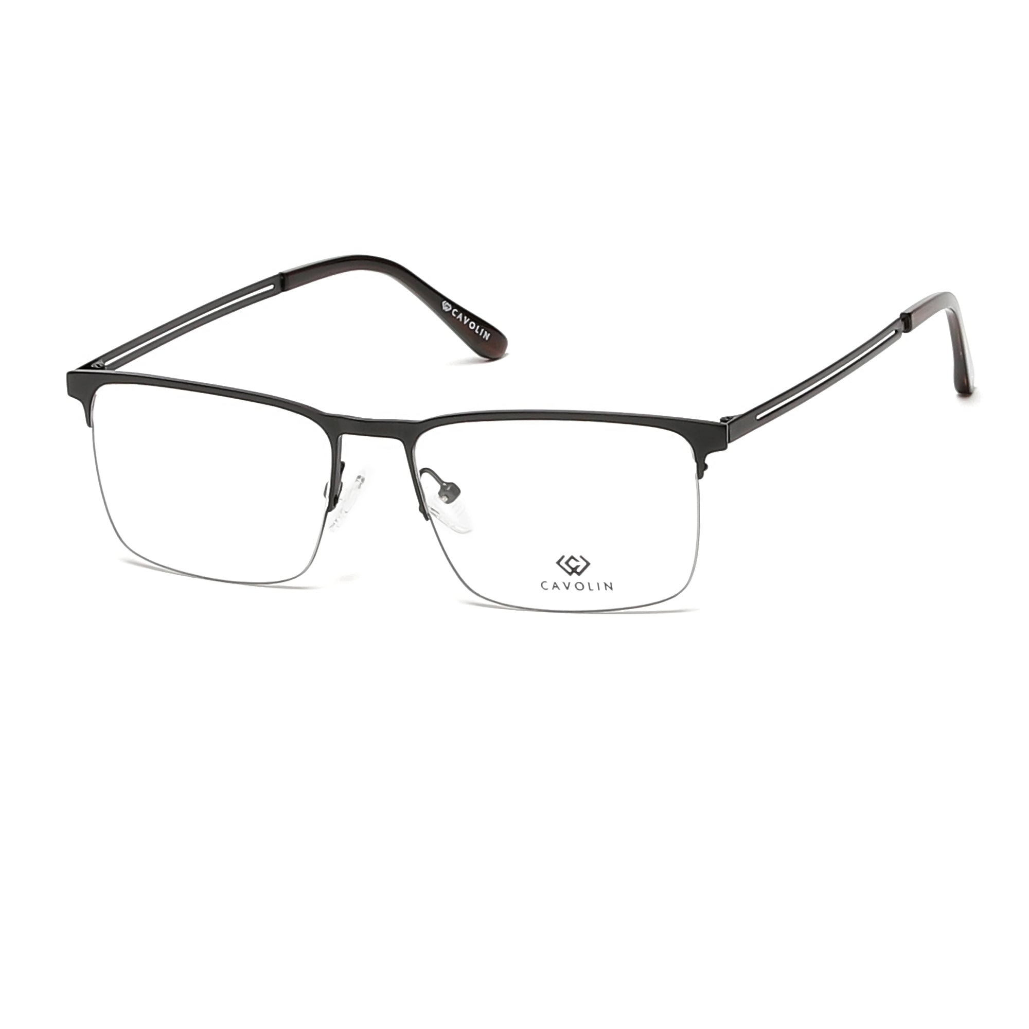 Cavolin Black Rectangle Eyeglasses