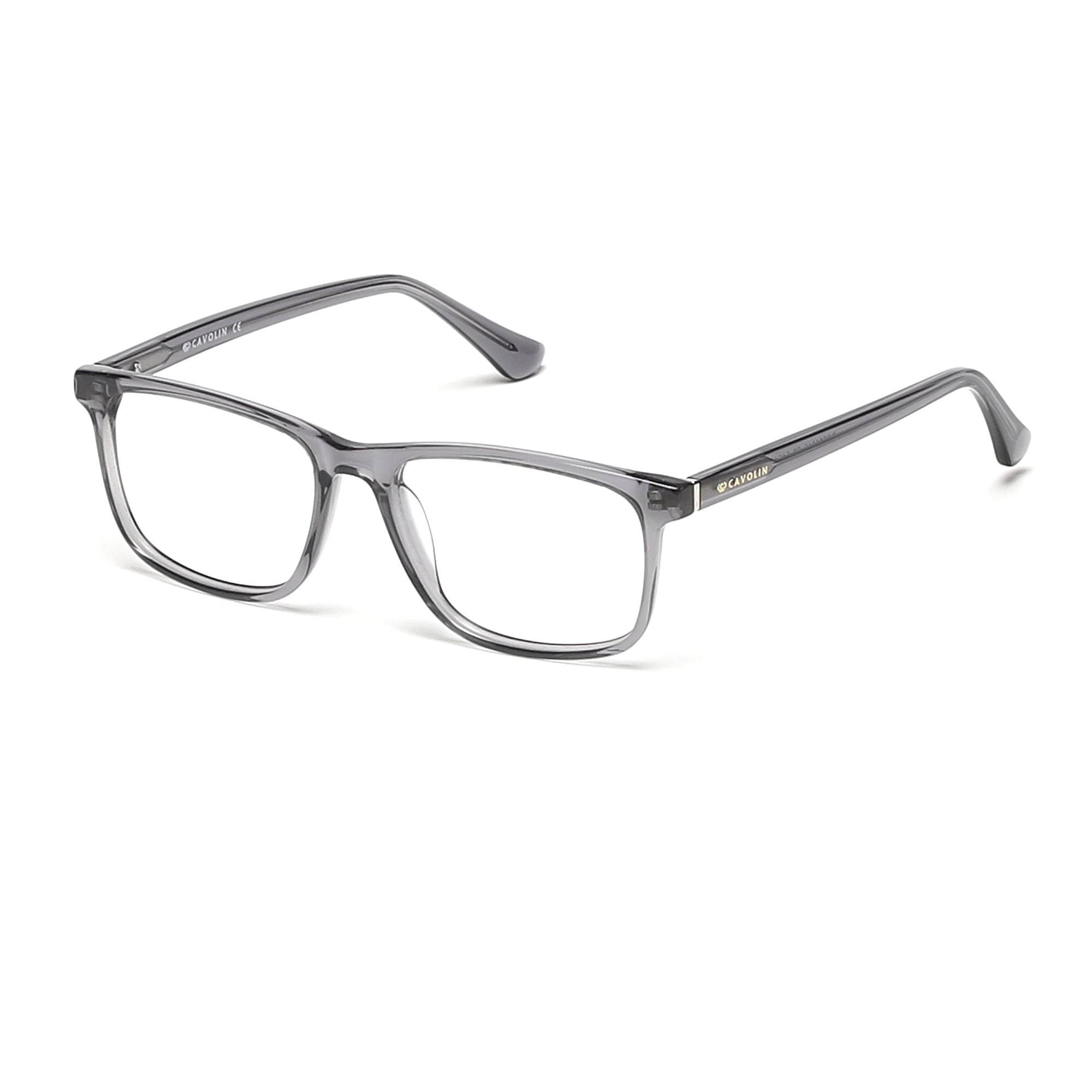 Cavolin Grey Transparent Rectangle Eyeglasses