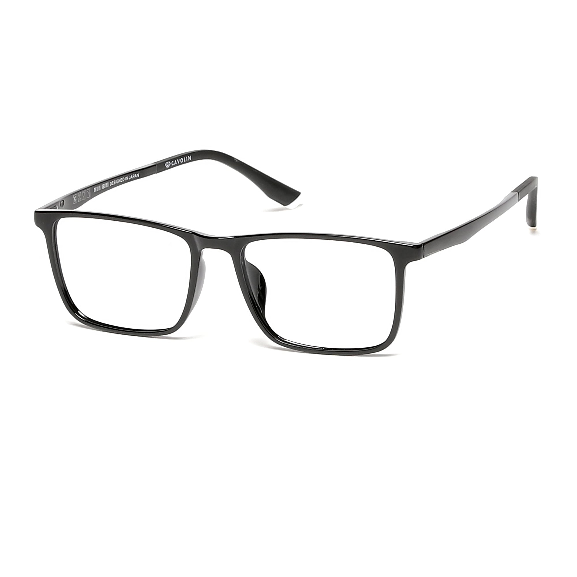 Cavolin Black Rectangle Eyeglasses