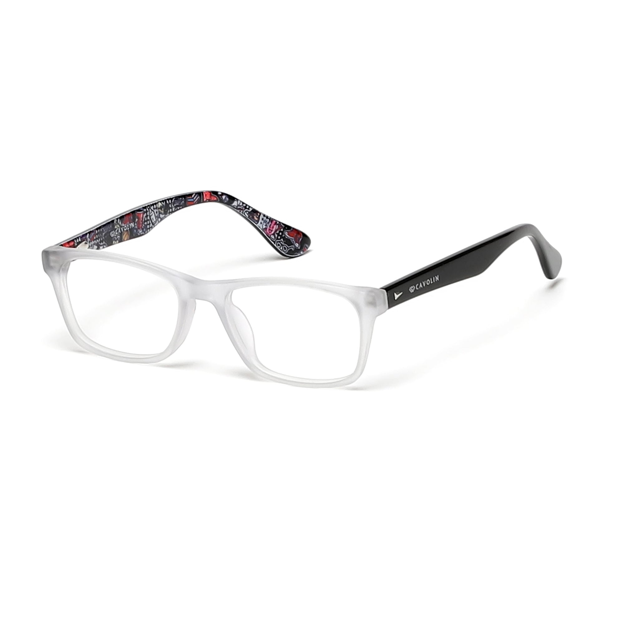 Cavolin Grey Rectangle Eyeglasses