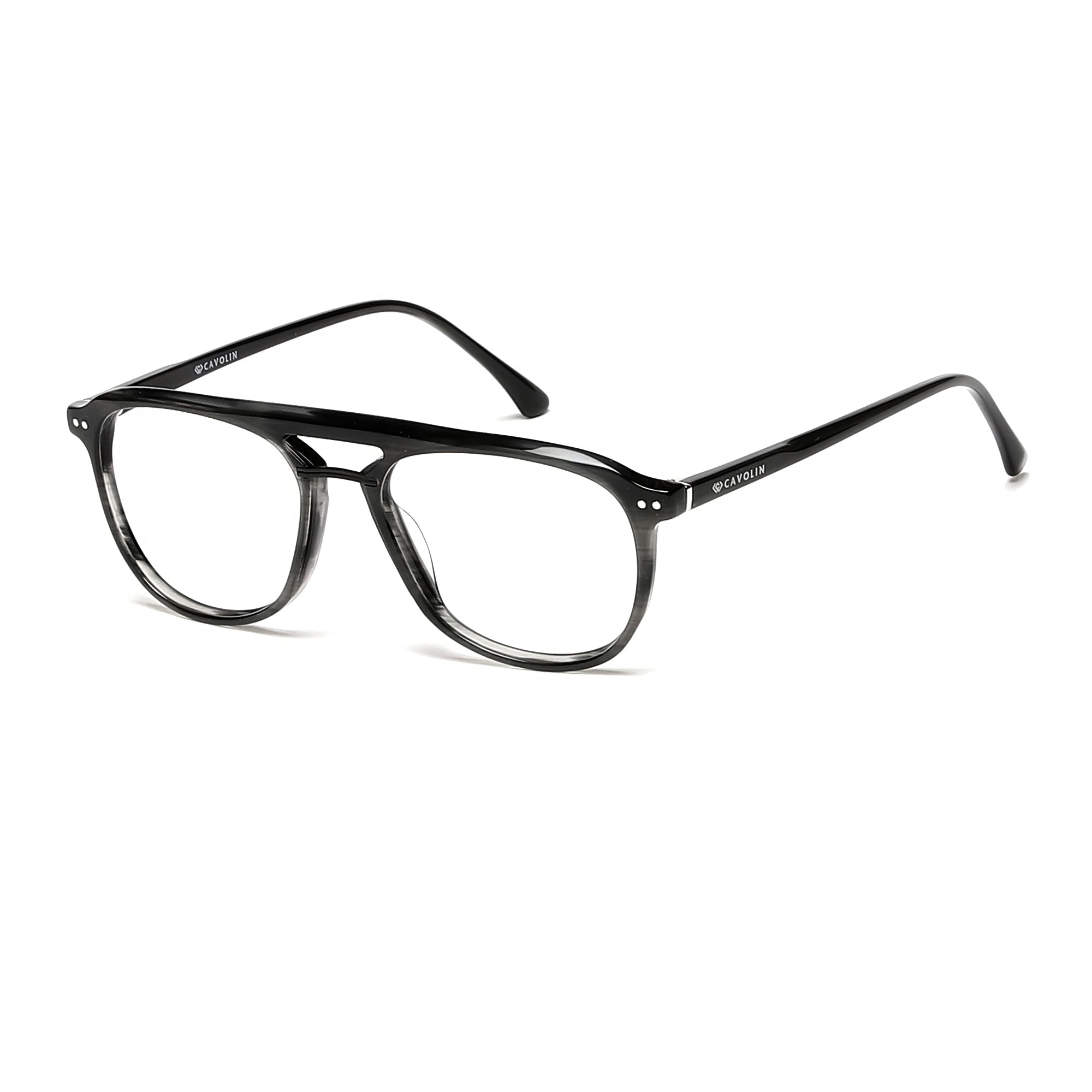 Cavolin Grey Geometric Eyeglasses