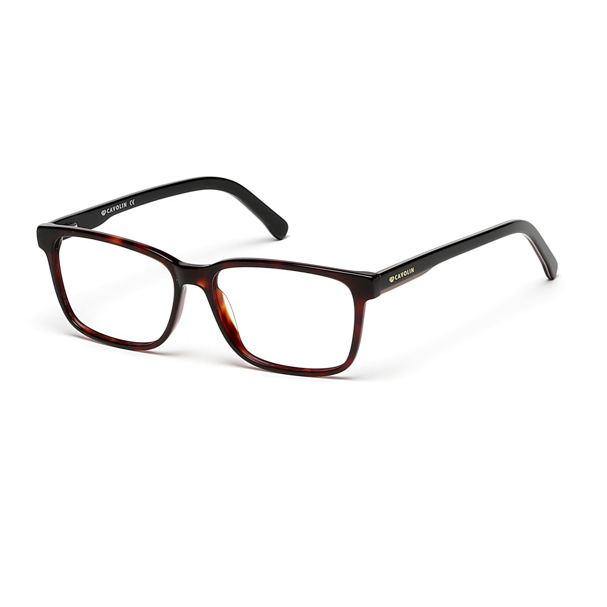 Cavolin Brown Rectangle Eyeglasses