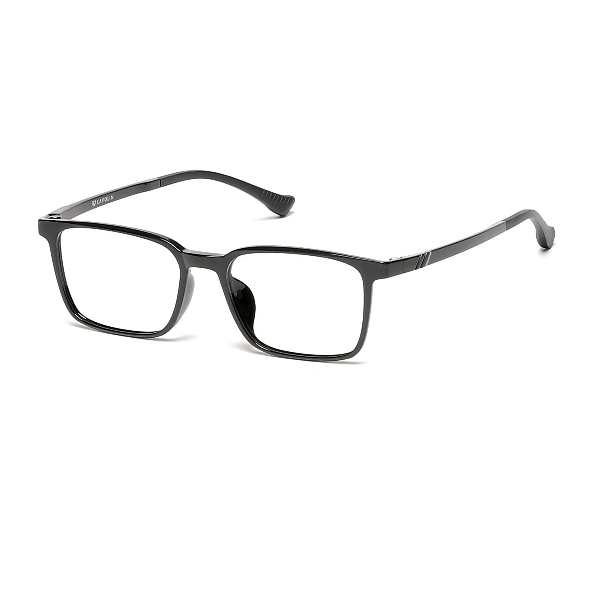 Cavolin Black Rectangle Eyeglasses