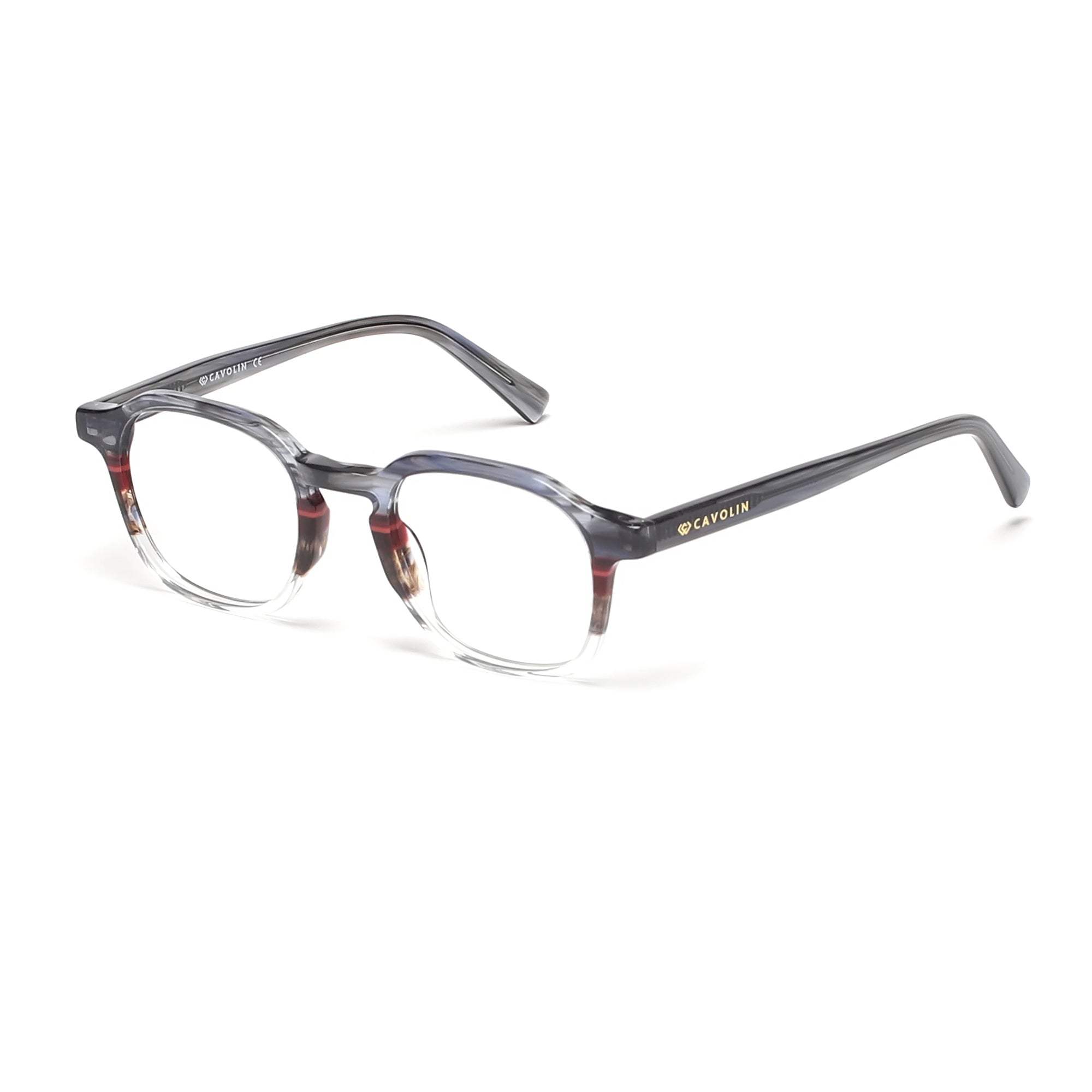 Cavolin Grey Transparent Square Eyeglasses