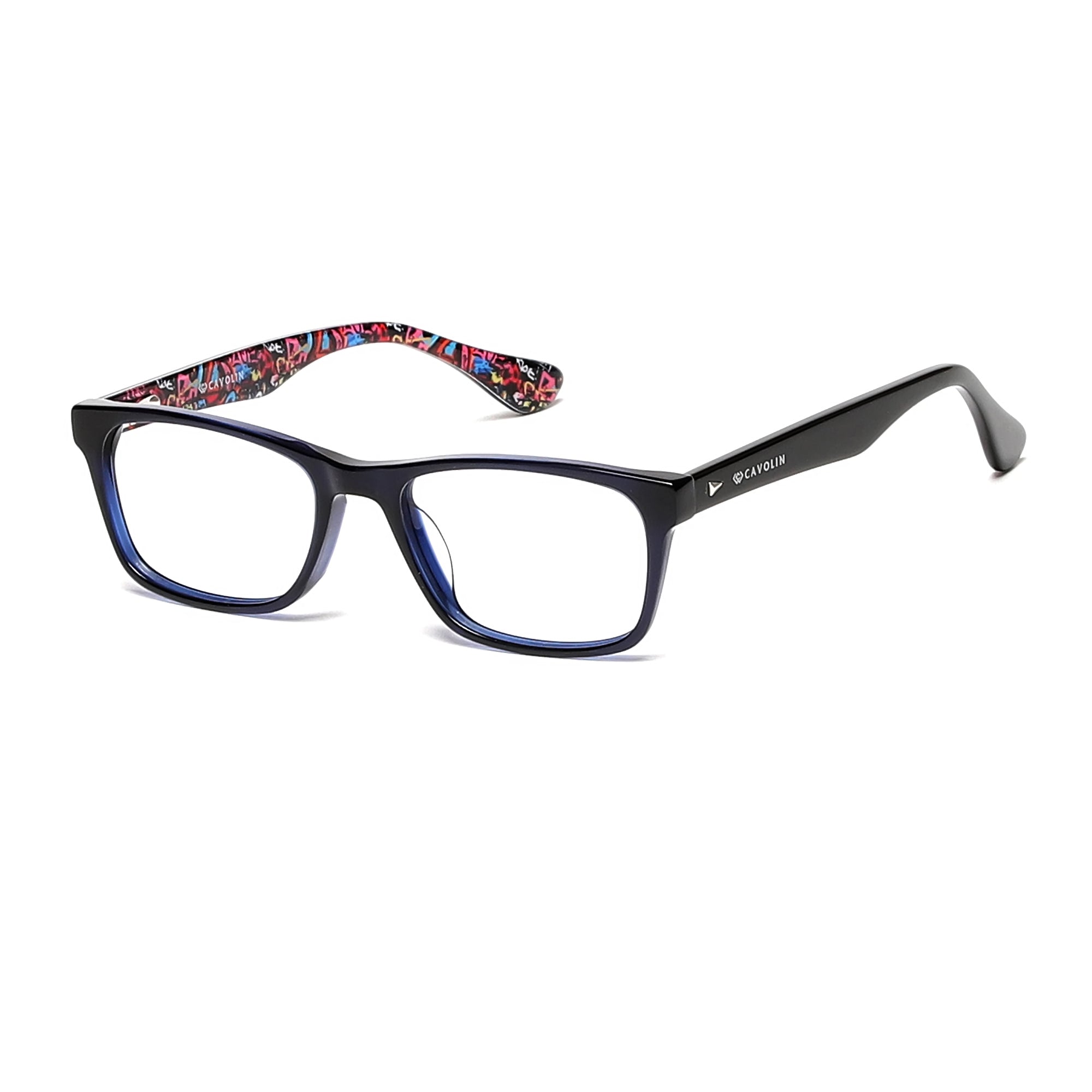 Cavolin Blue Rectangle Eyeglasses