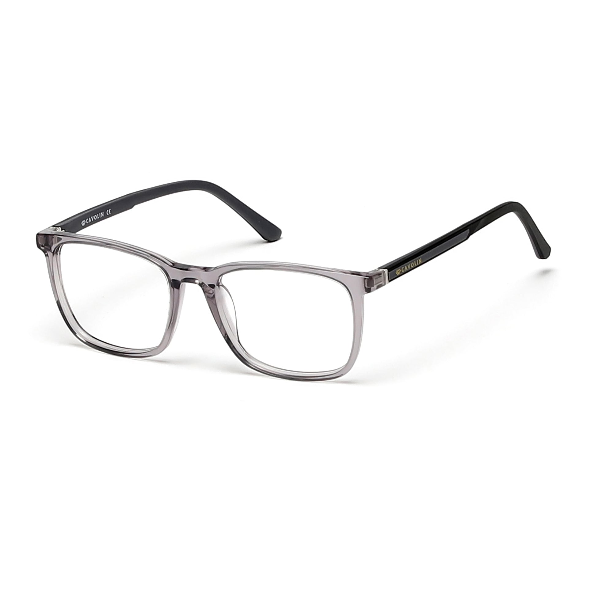 Cavolin Grey Transparent Square Eyeglasses