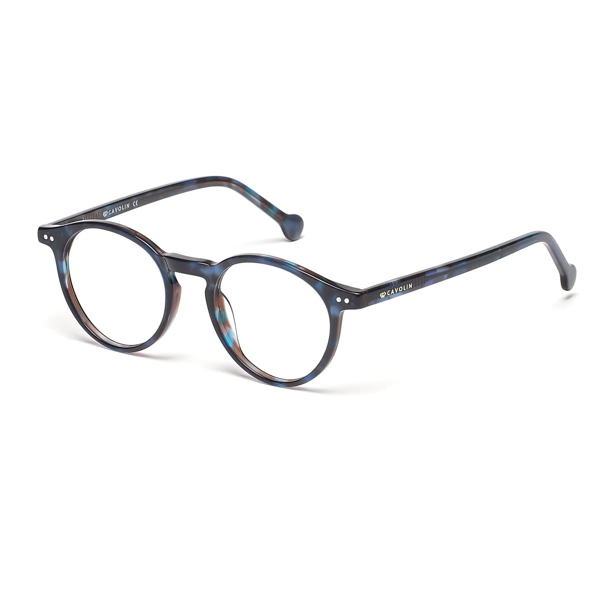 Cavolin Blue Round Eyeglasses