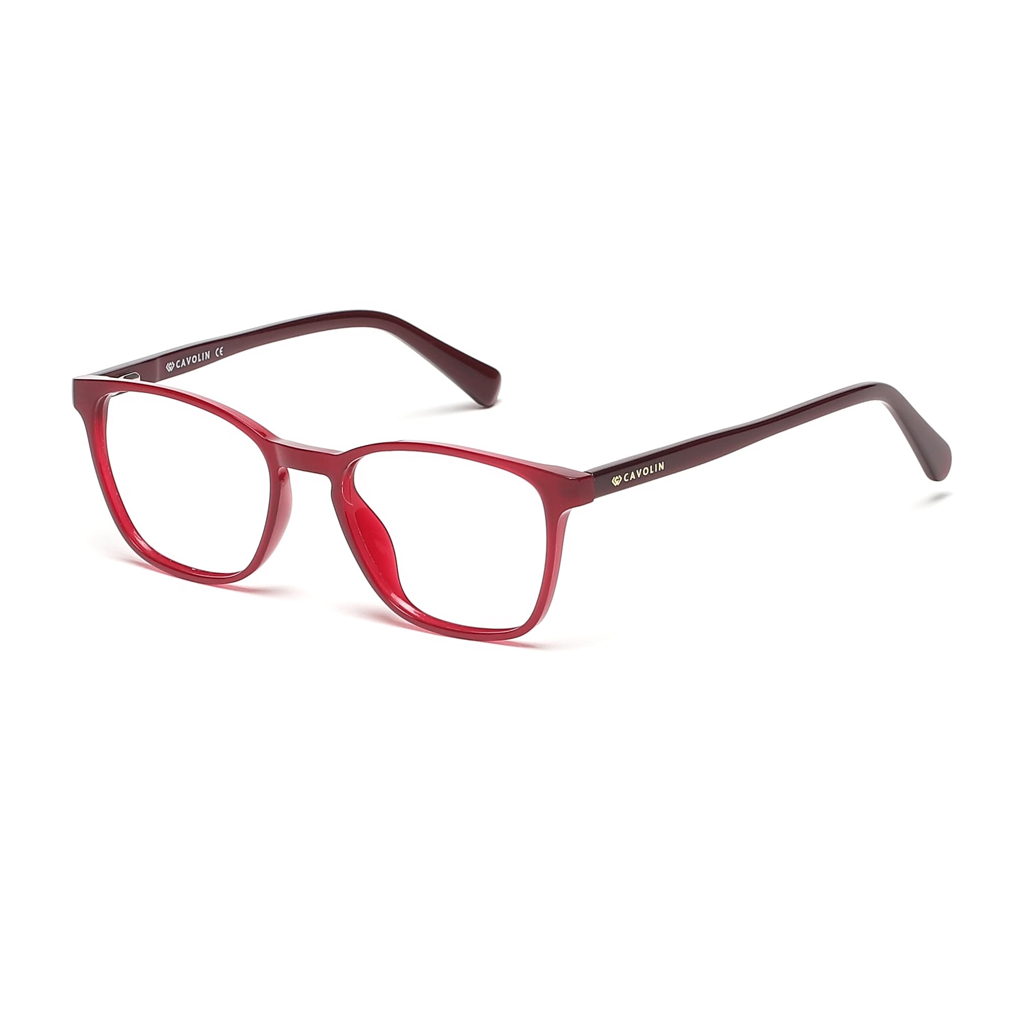 Cavolin Red Rectangle Eyeglasses