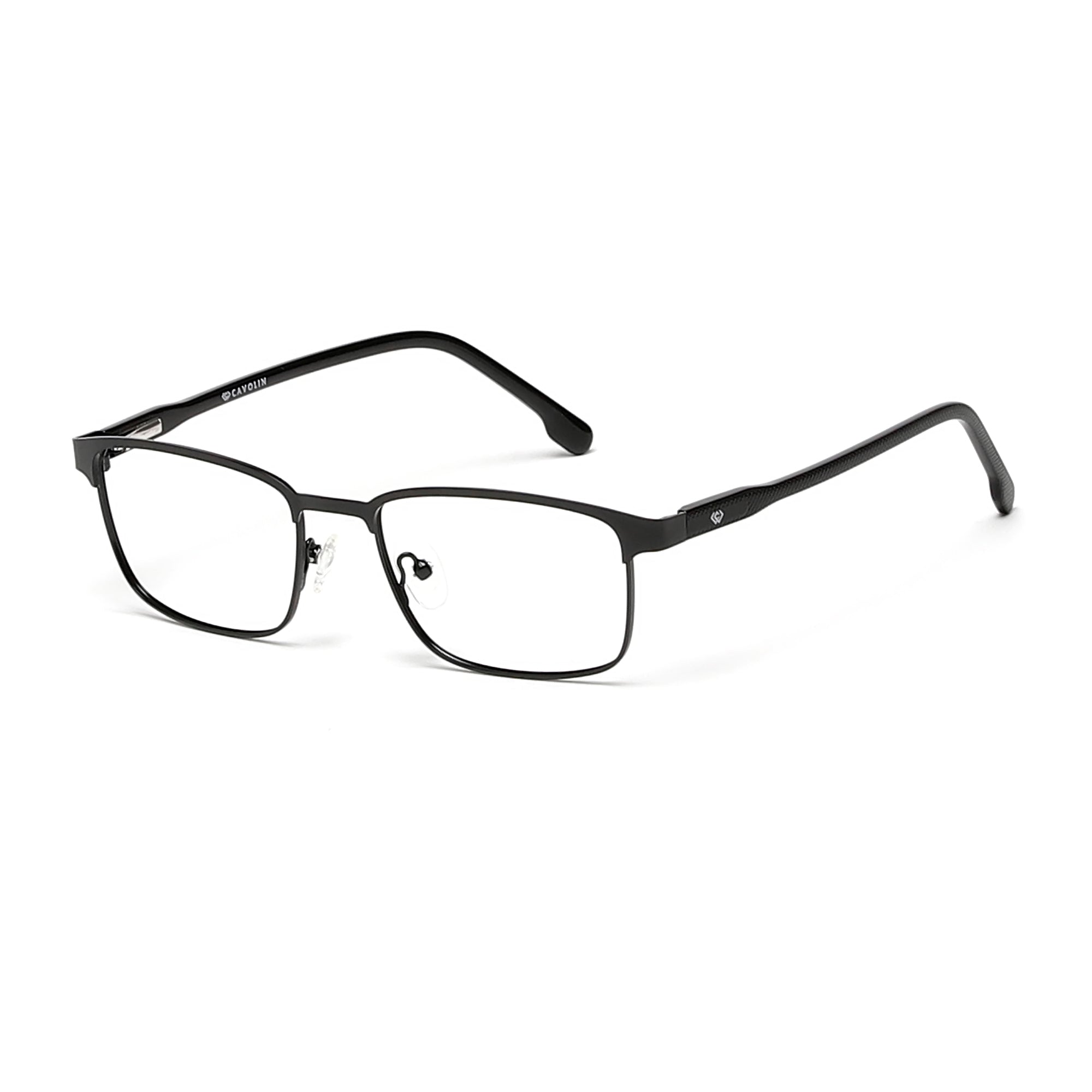 Cavolin Black Rectangle Eyeglasses