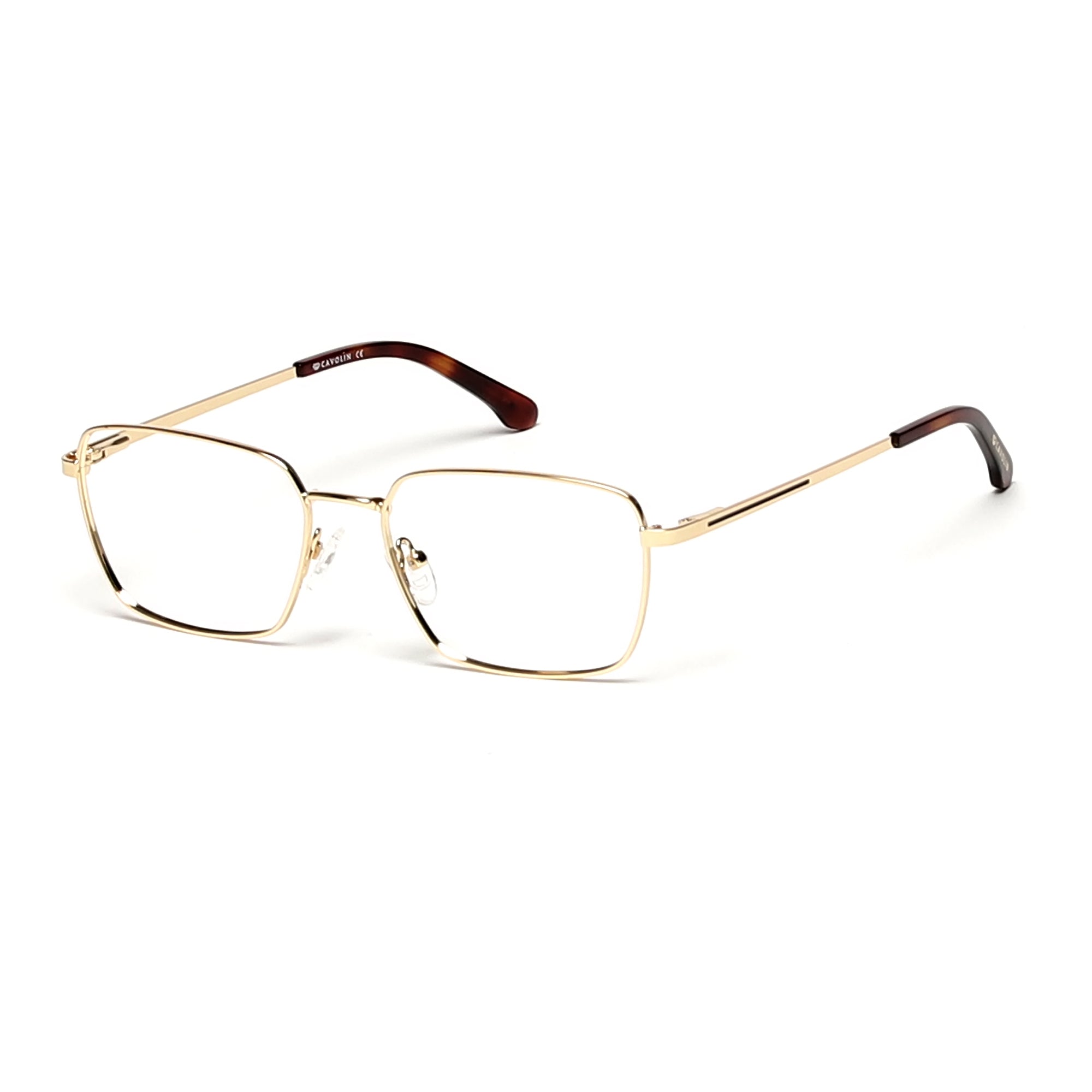 Cavolin Gold Rectangle Eyeglasses