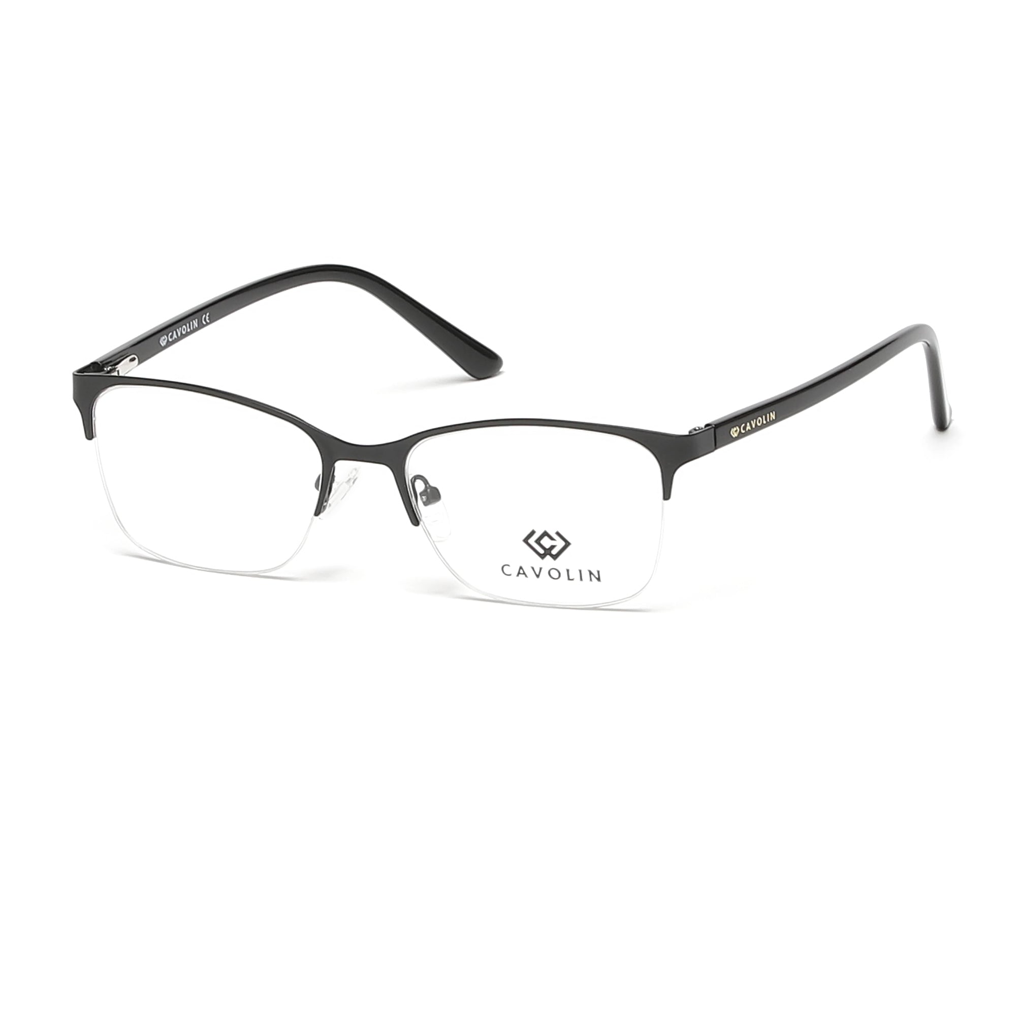 Cavolin Black Rectangle Eyeglasses