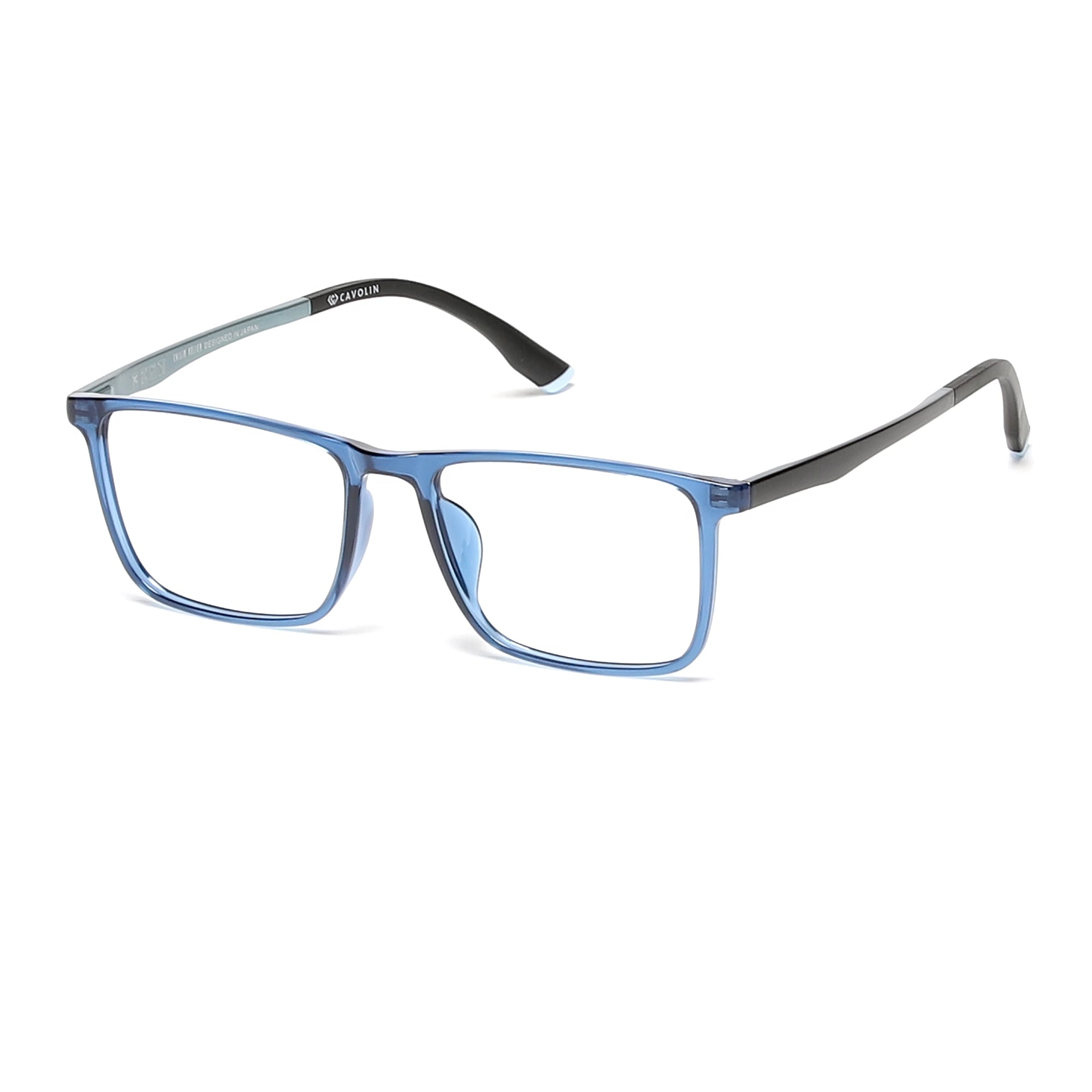 Cavolin Blue Rectangle Eyeglasses