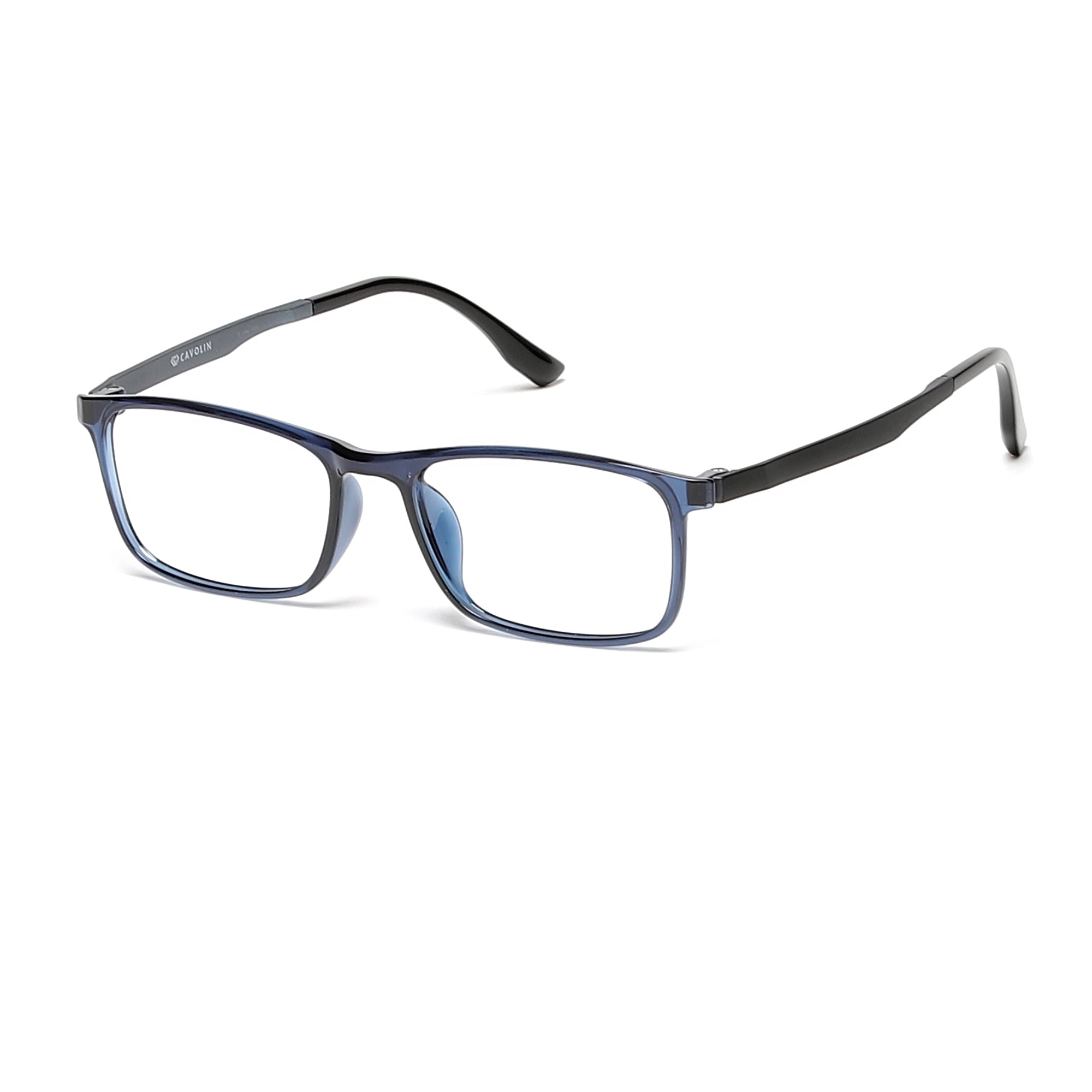 Cavolin Blue Rectangle Eyeglasses