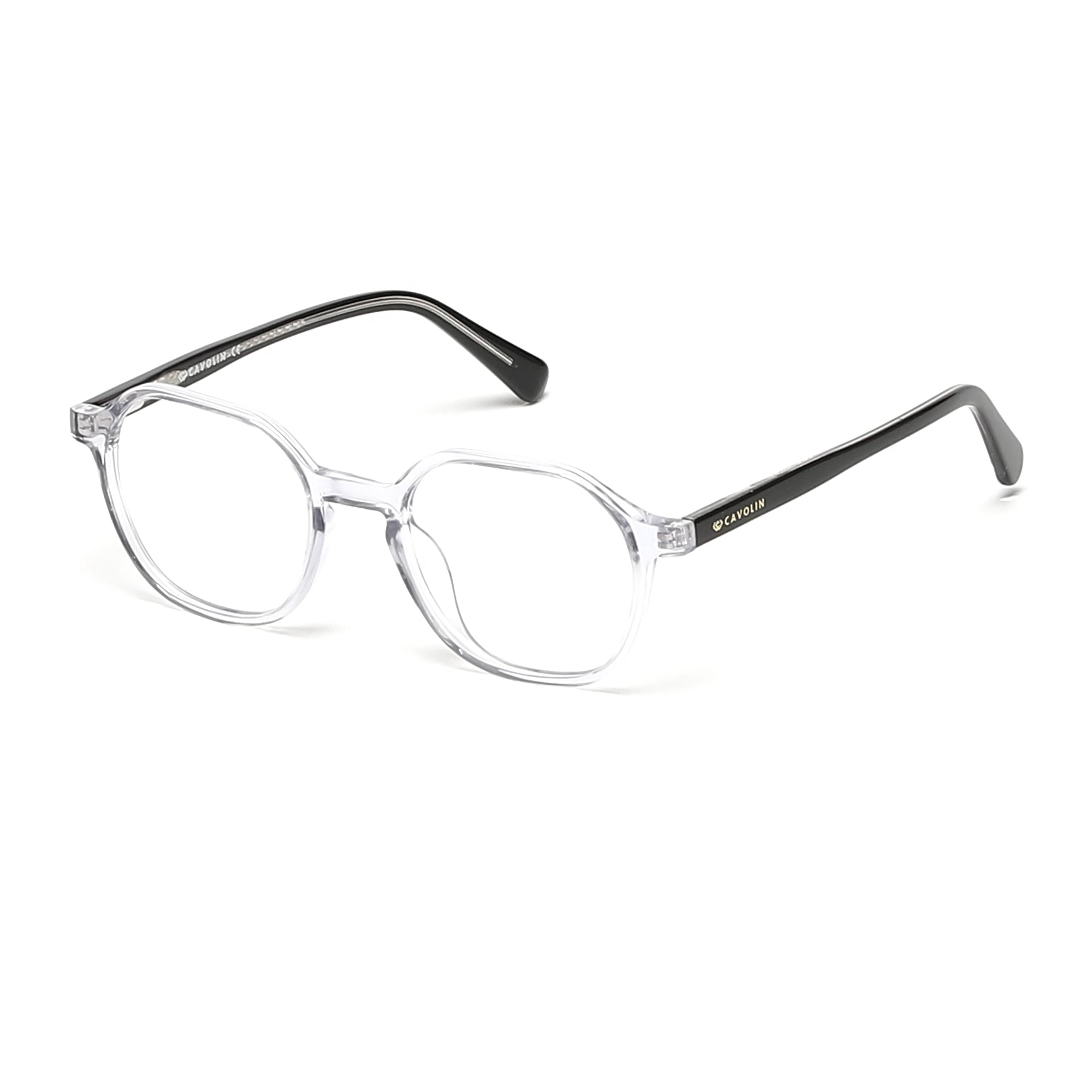Cavolin Transparent Hexagonal Eyeglasses