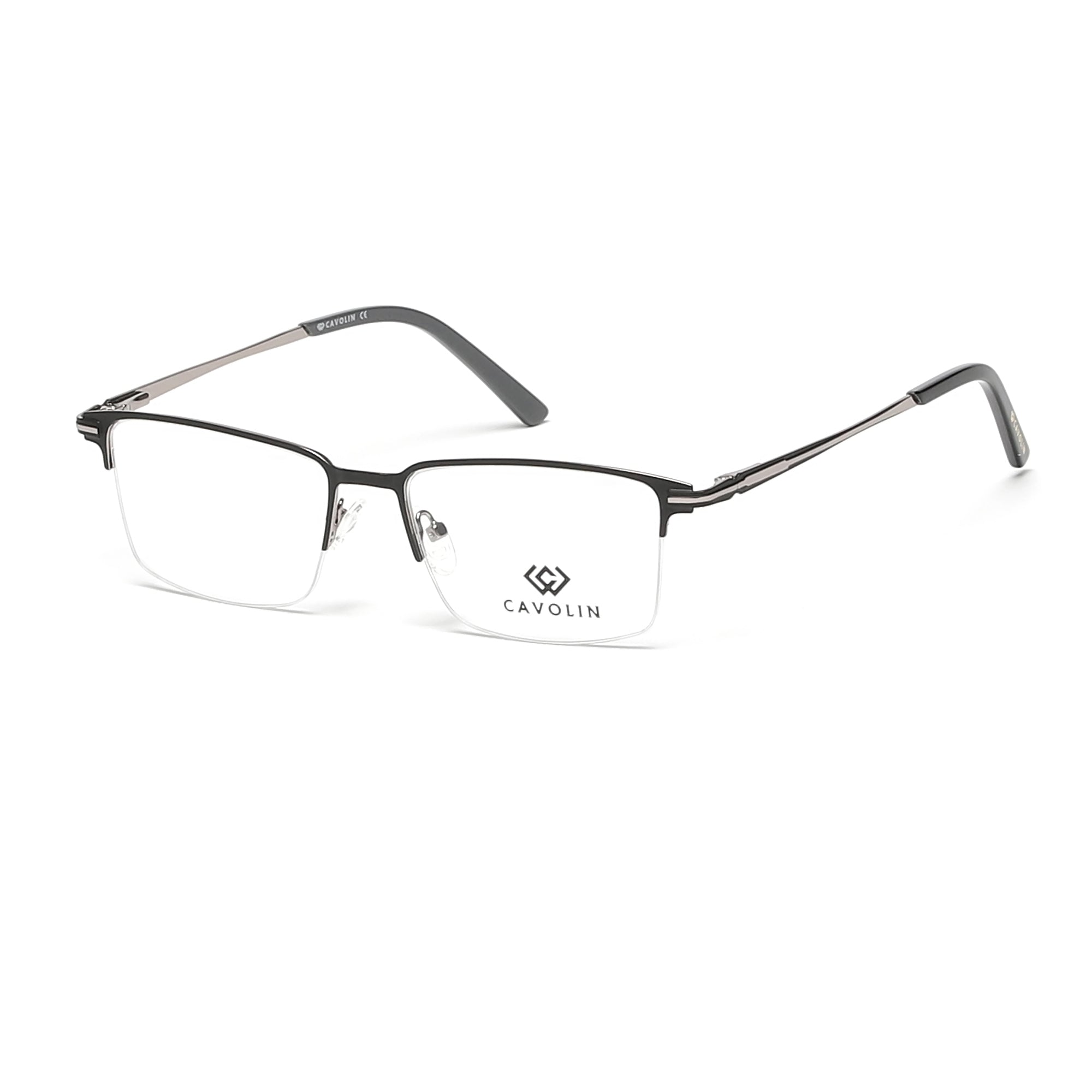 Cavolin Black Rectangle Eyeglasses