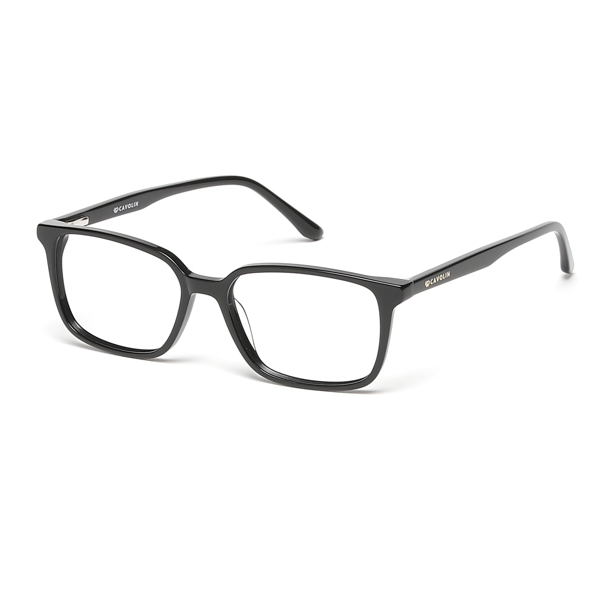 Cavolin Black Rectangle Eyeglasses