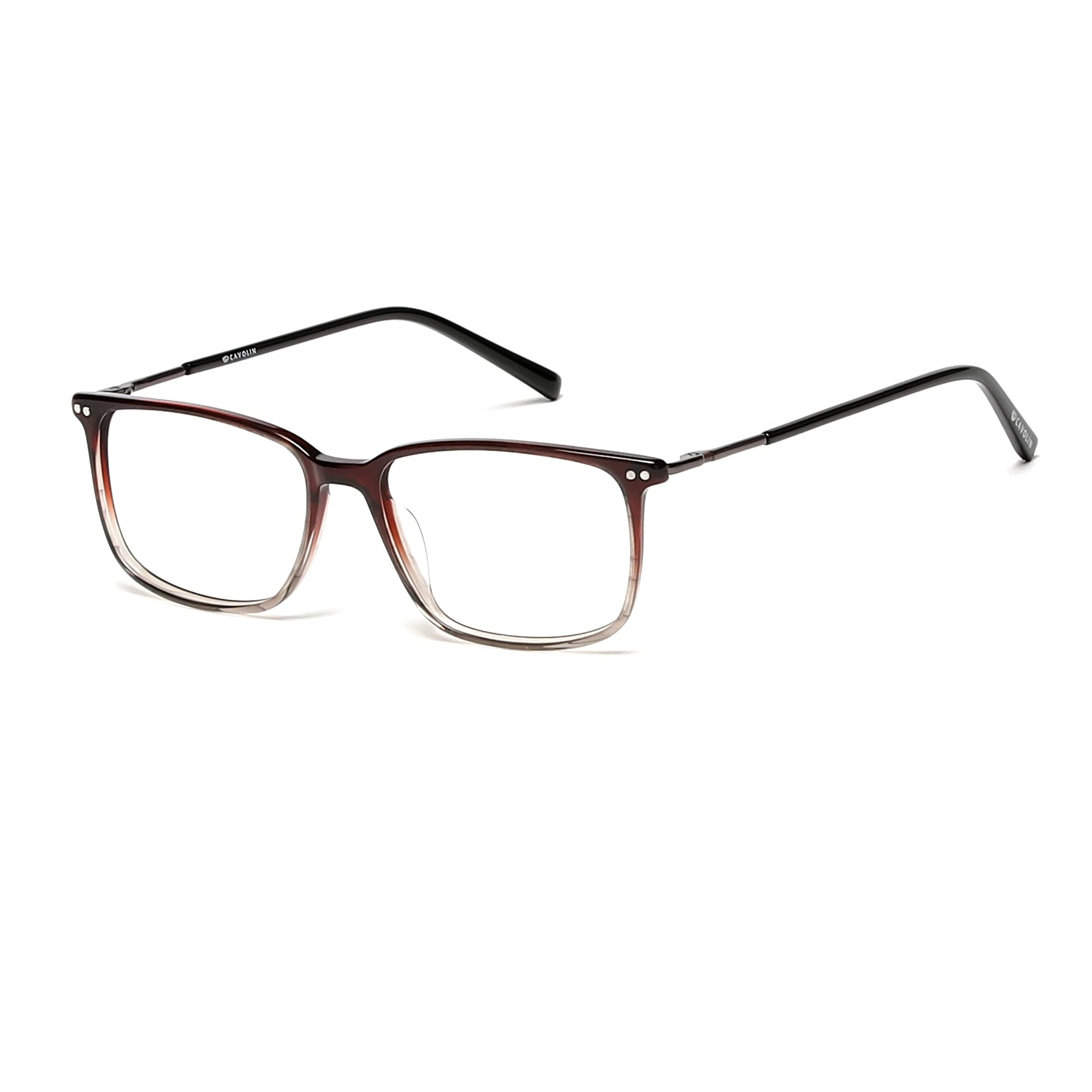 Cavolin Brown Rectangle Eyeglasses