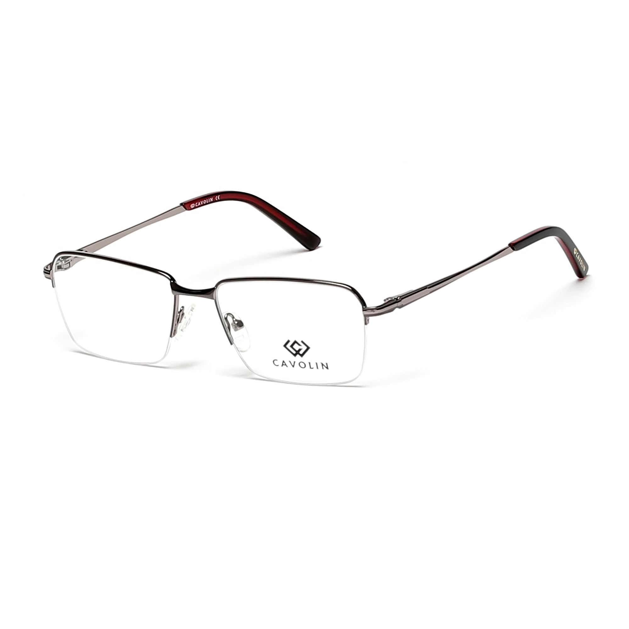 Cavolin Gun Metal Rectangle Eyeglasses