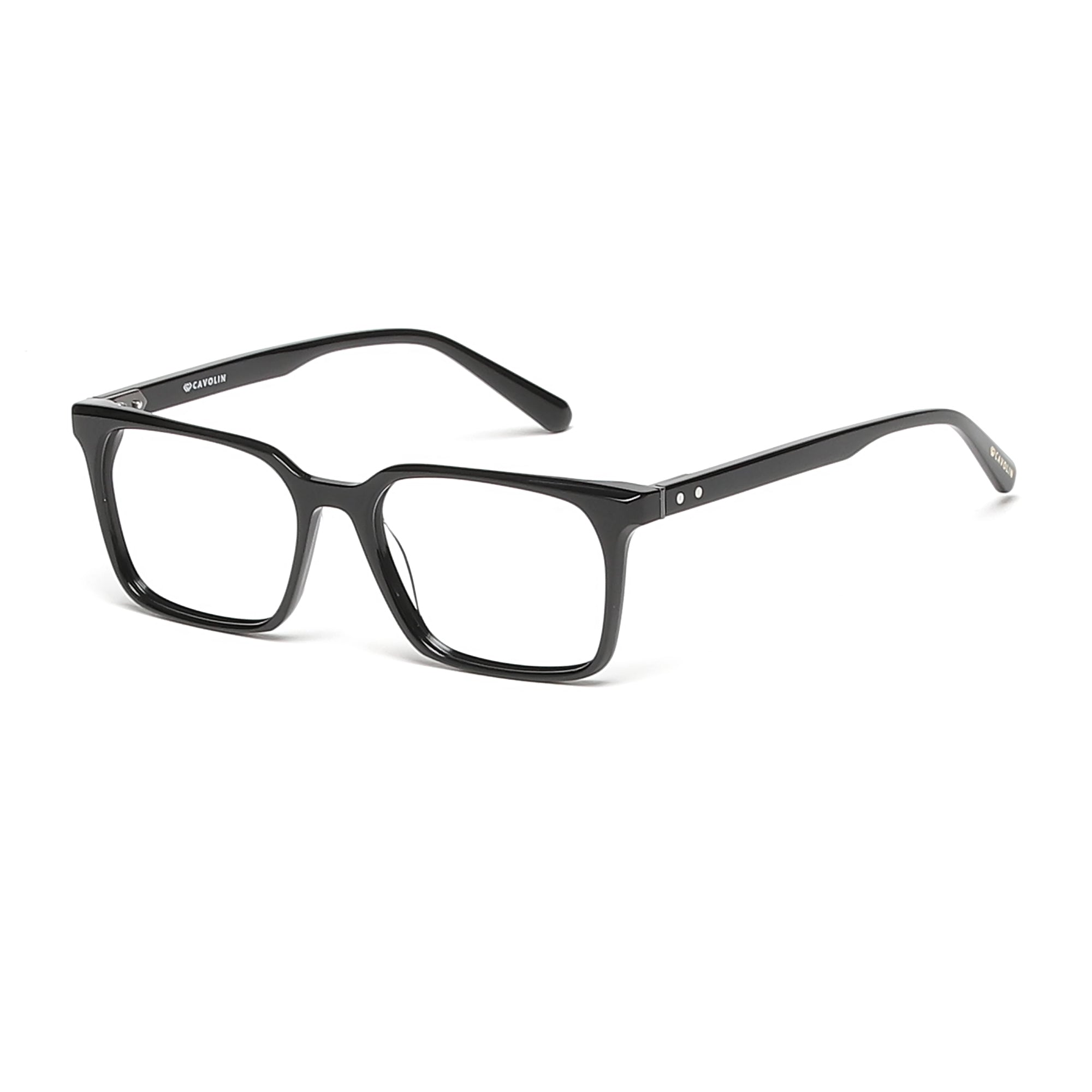 Cavolin Black Rectangle Eyeglasses