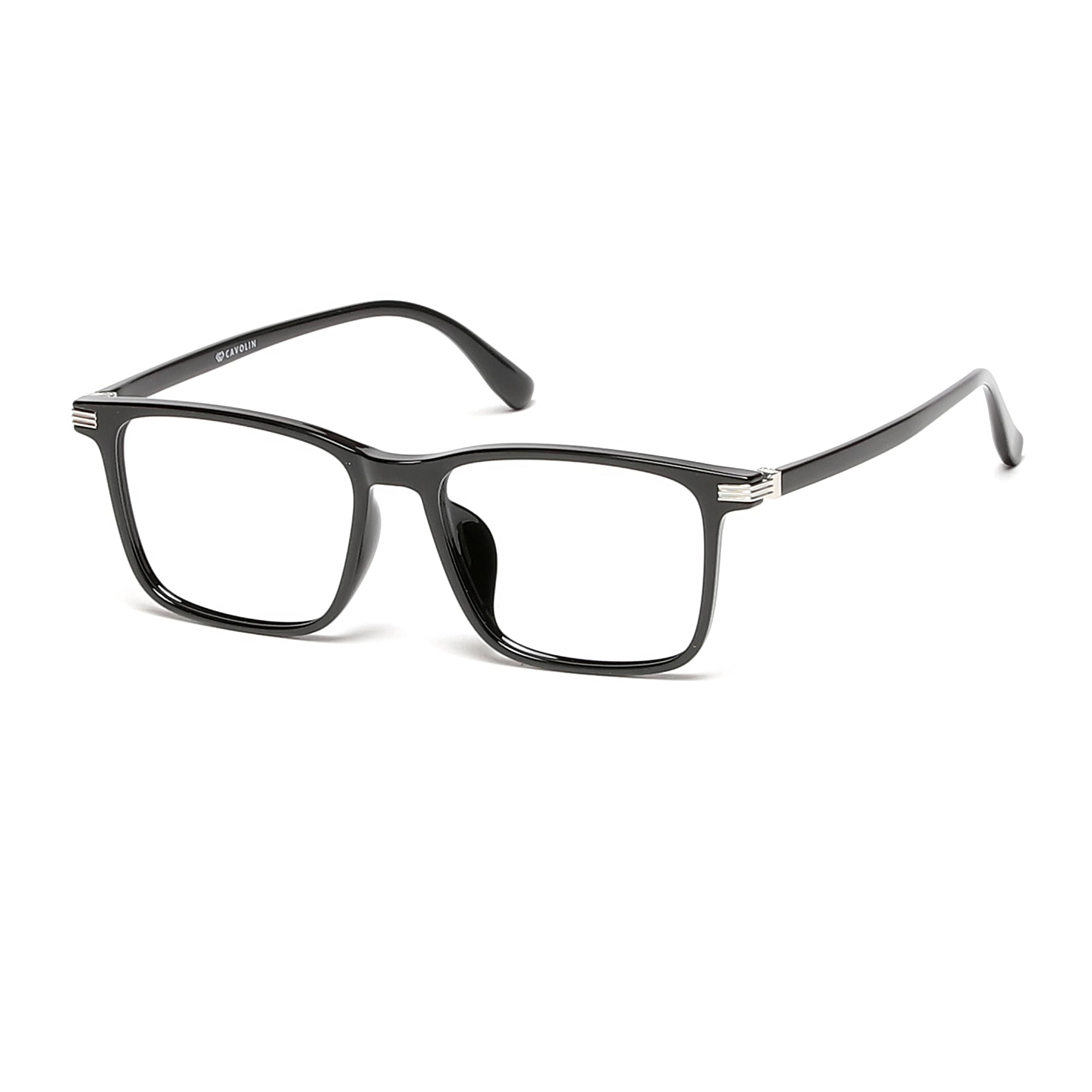 Cavolin Black Rectangle Eyeglasses